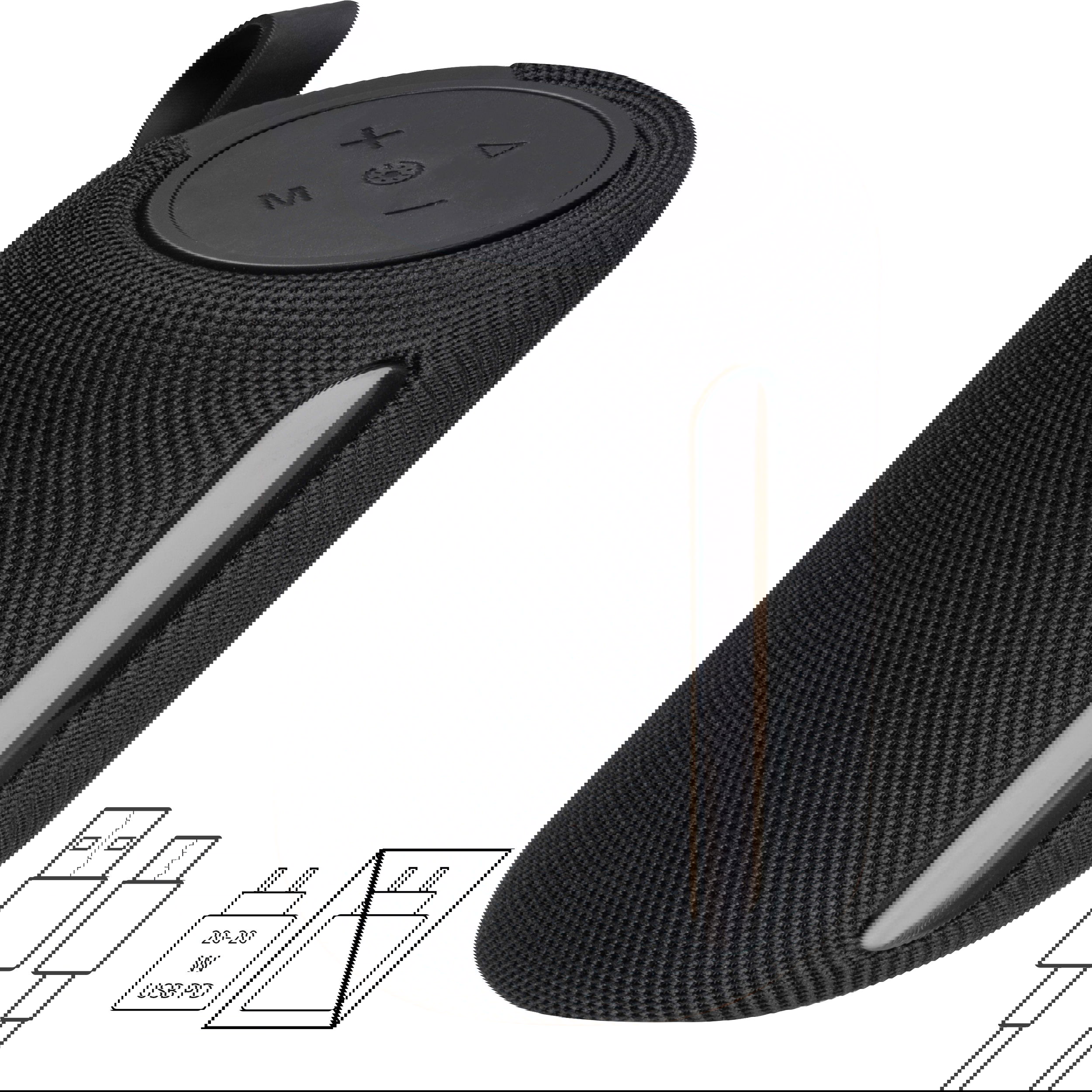 Lautsprecher mit LED Licht, rund