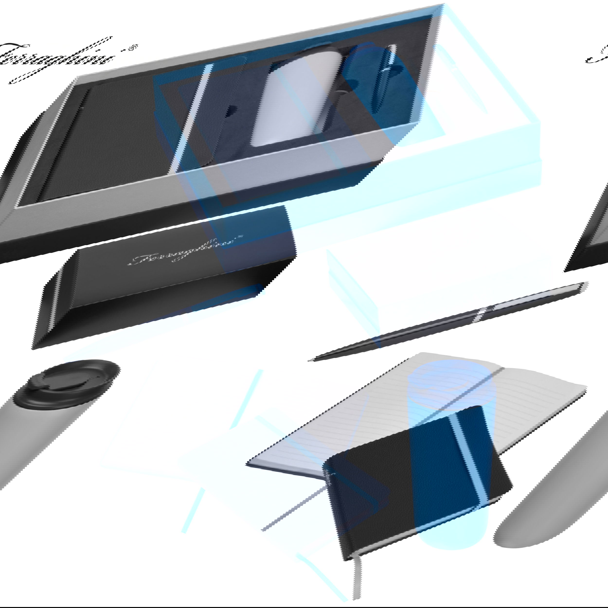 Ferraghini Set - Notizbuch, Kugelschreiber und Trinkbecher KAMILA