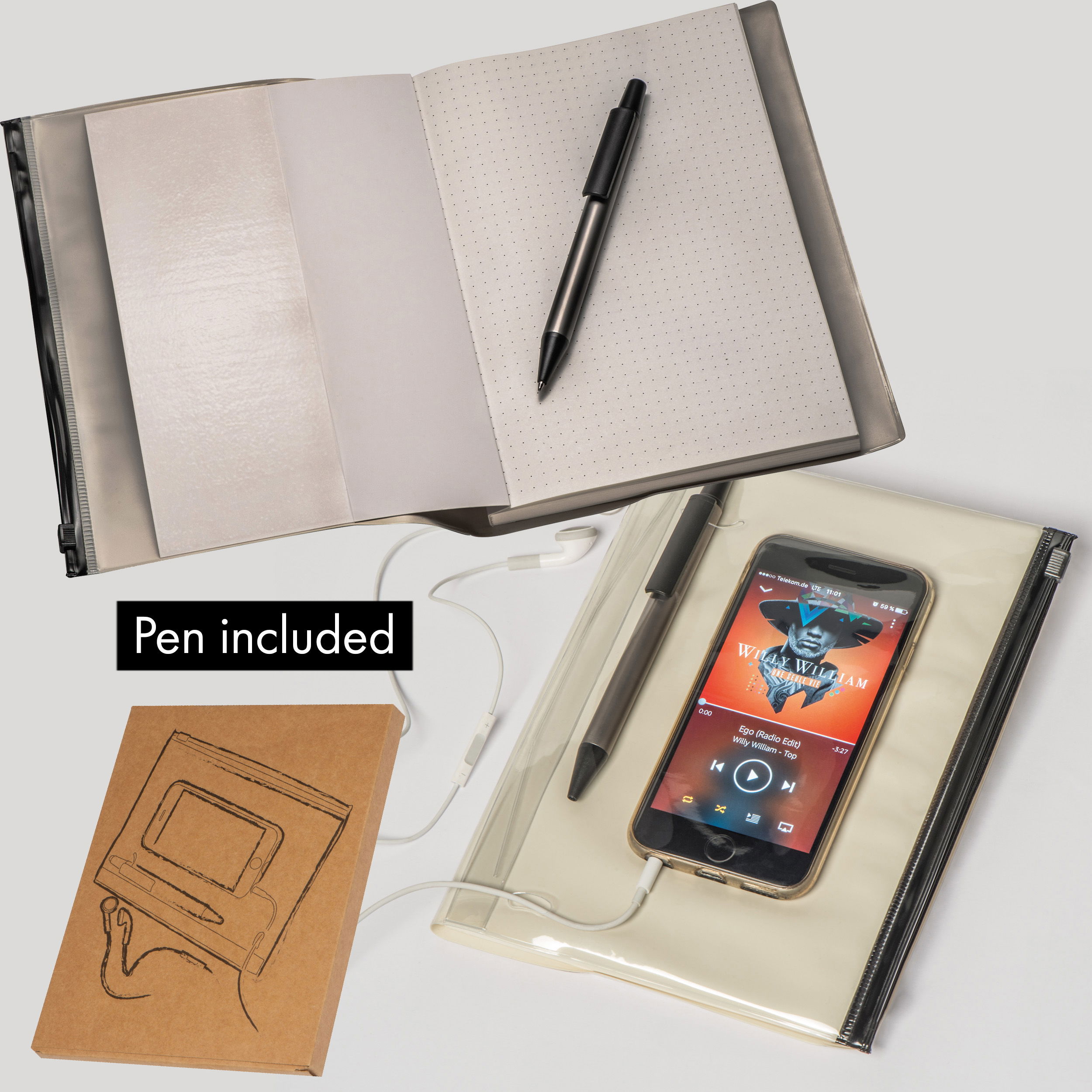 Carnet avec stylo inclu