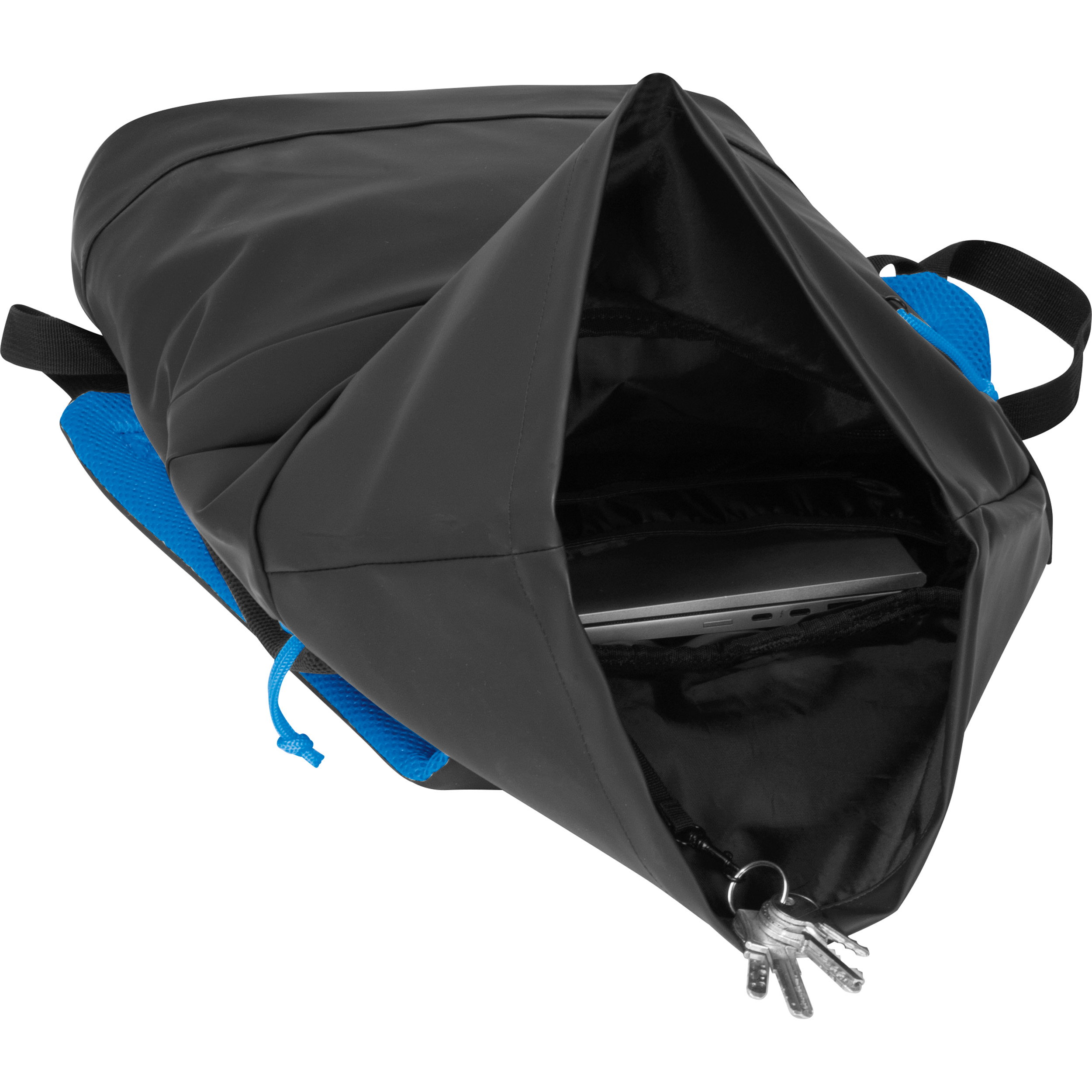Crisma Rolltop Rucksack, farbliche Details