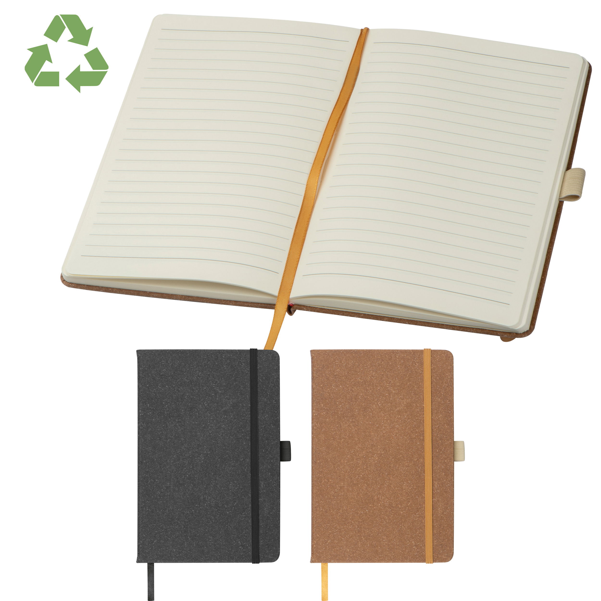 Carnet A5 avec couverture en cuir recyclé