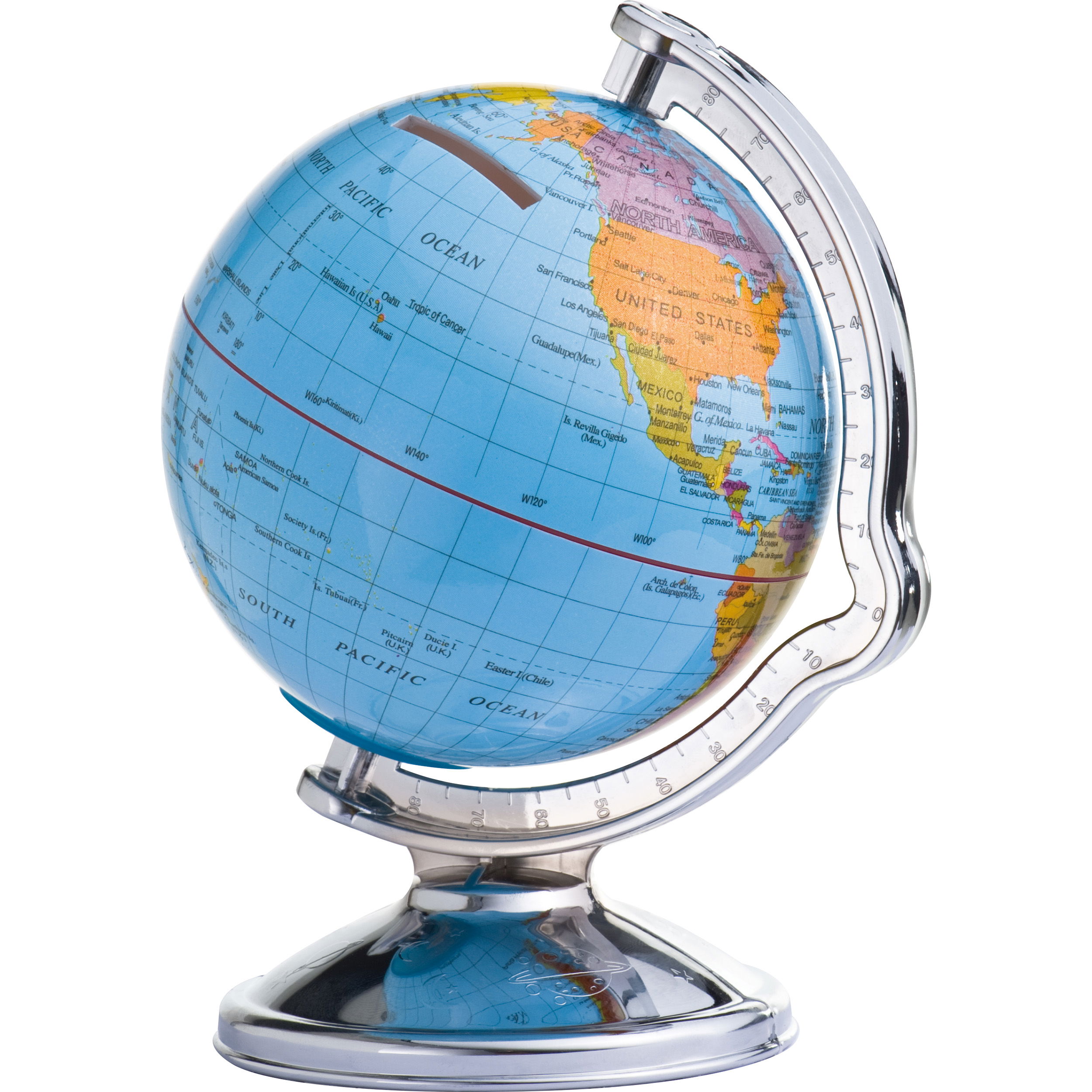 Savings box in globe shape
