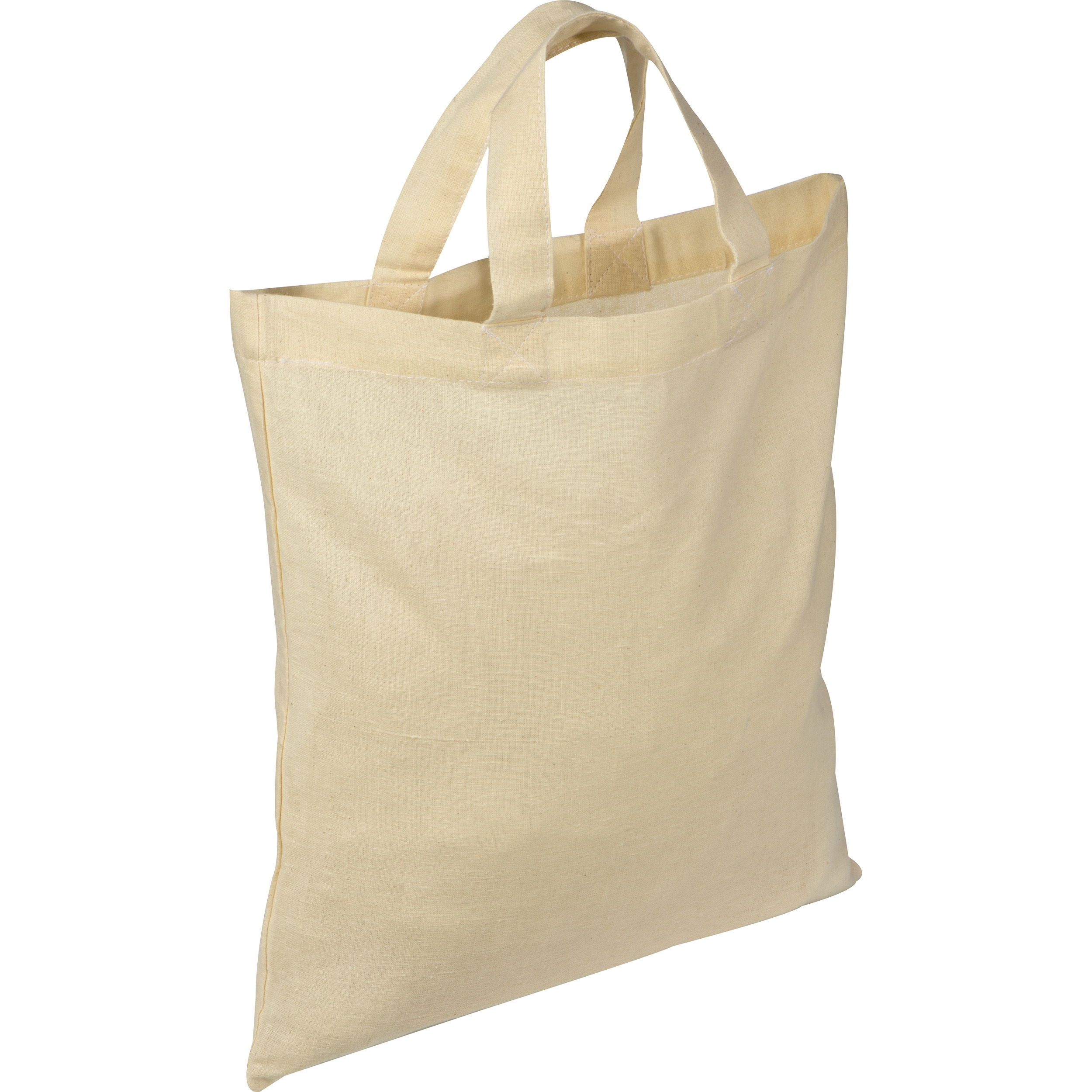 Bolsa de algodón con asas cortas - Certificado OEKO-TEX Standard 100