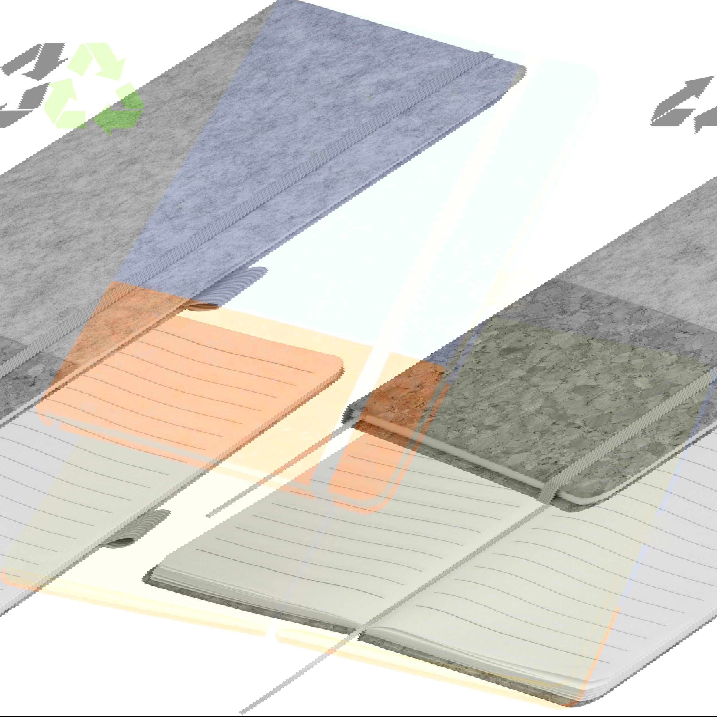 A5 Notizbuch mit Cover aus Kork und Filz TERESA