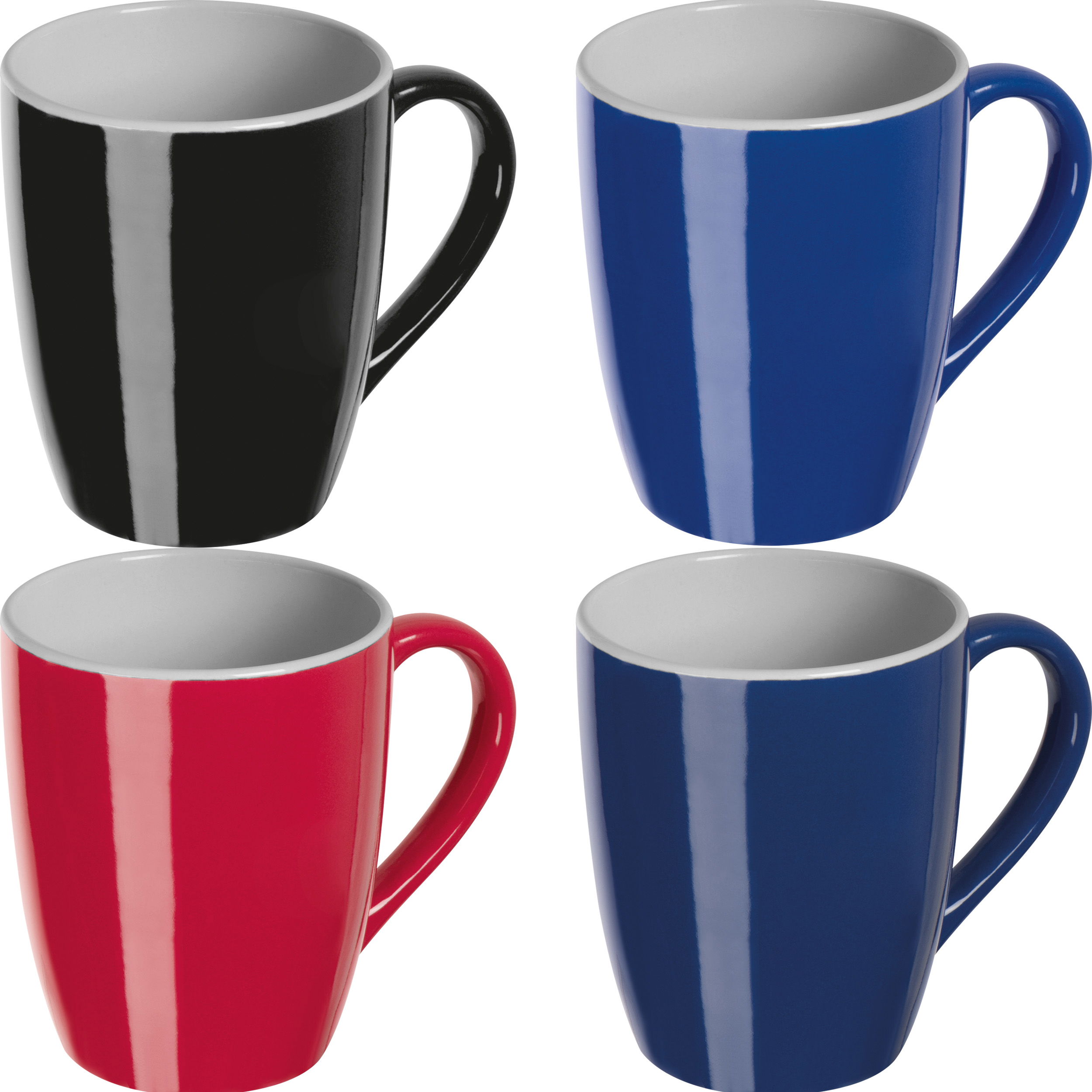 Tasse colorée et intérieur blanc