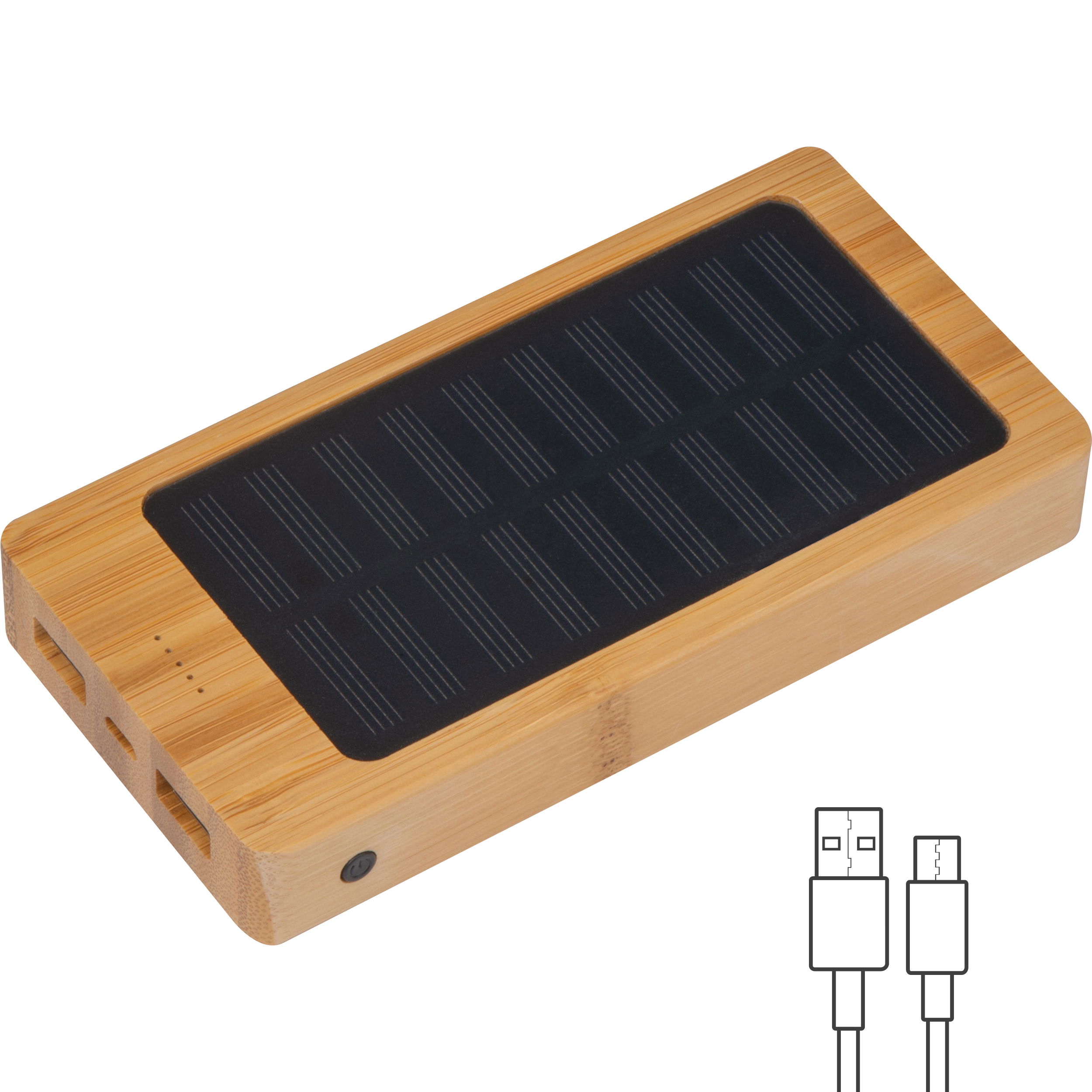 Chargeur en bambou de 8.000 mAh