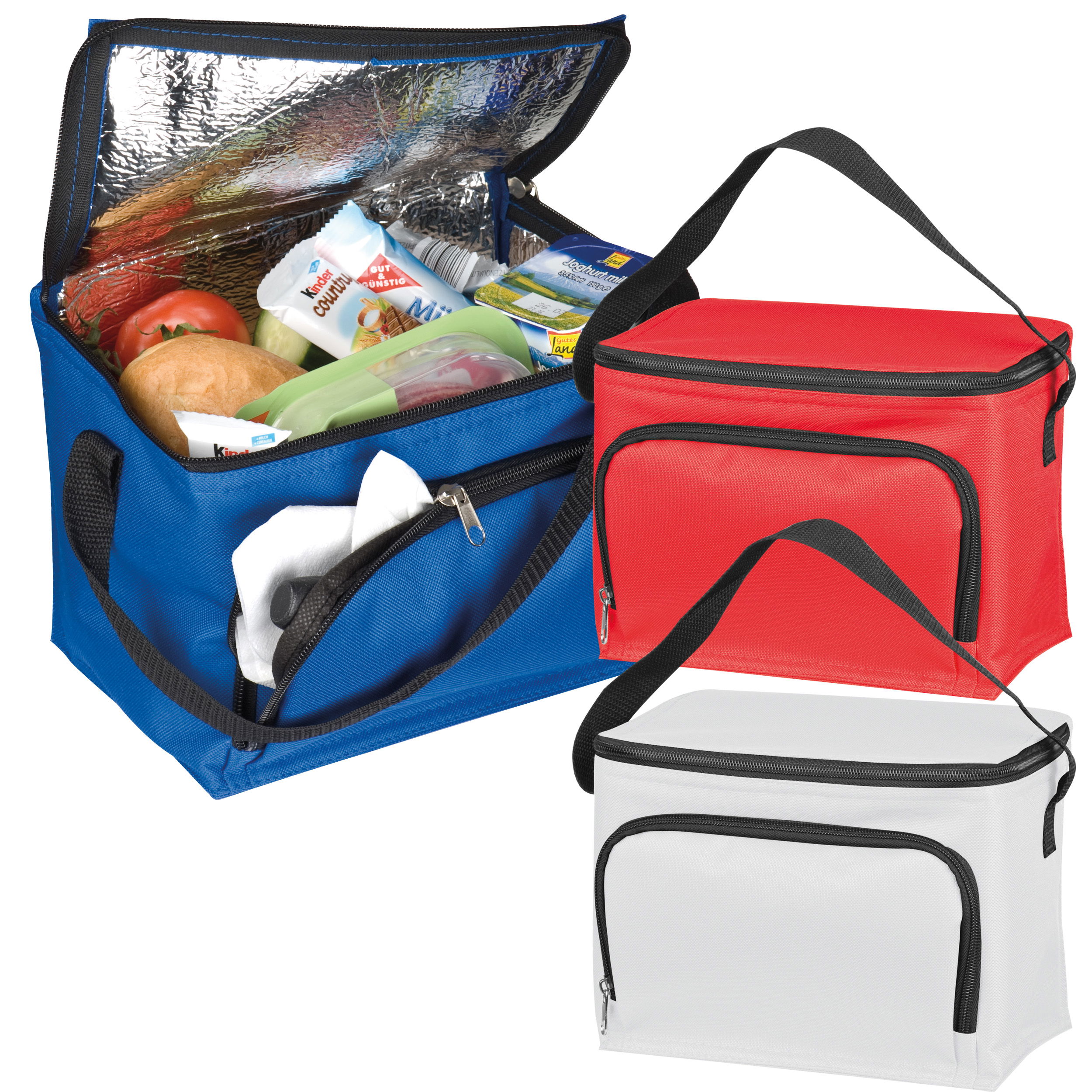 210D polyester cooler bag with front compartment