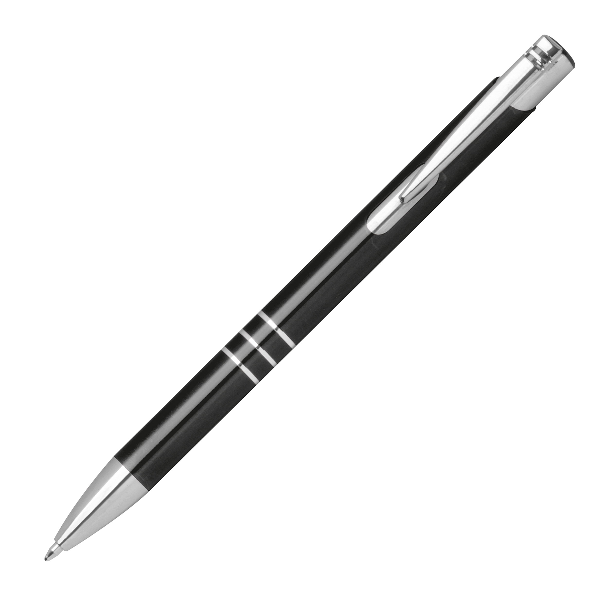 Kugelschreiber aus Metall mit 3 Zierringen ESTEBAN