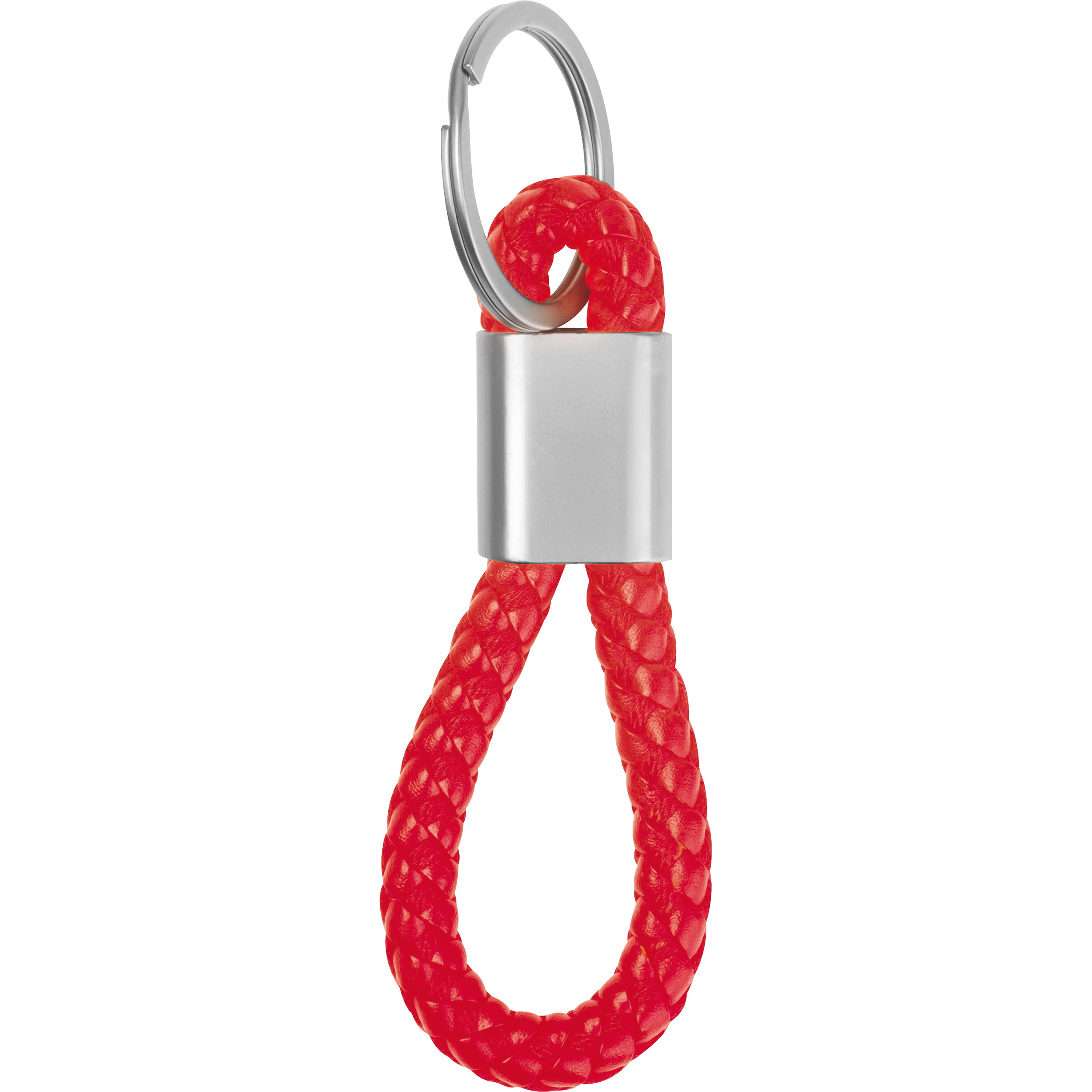 Metal keychain – PU cord ERNEST