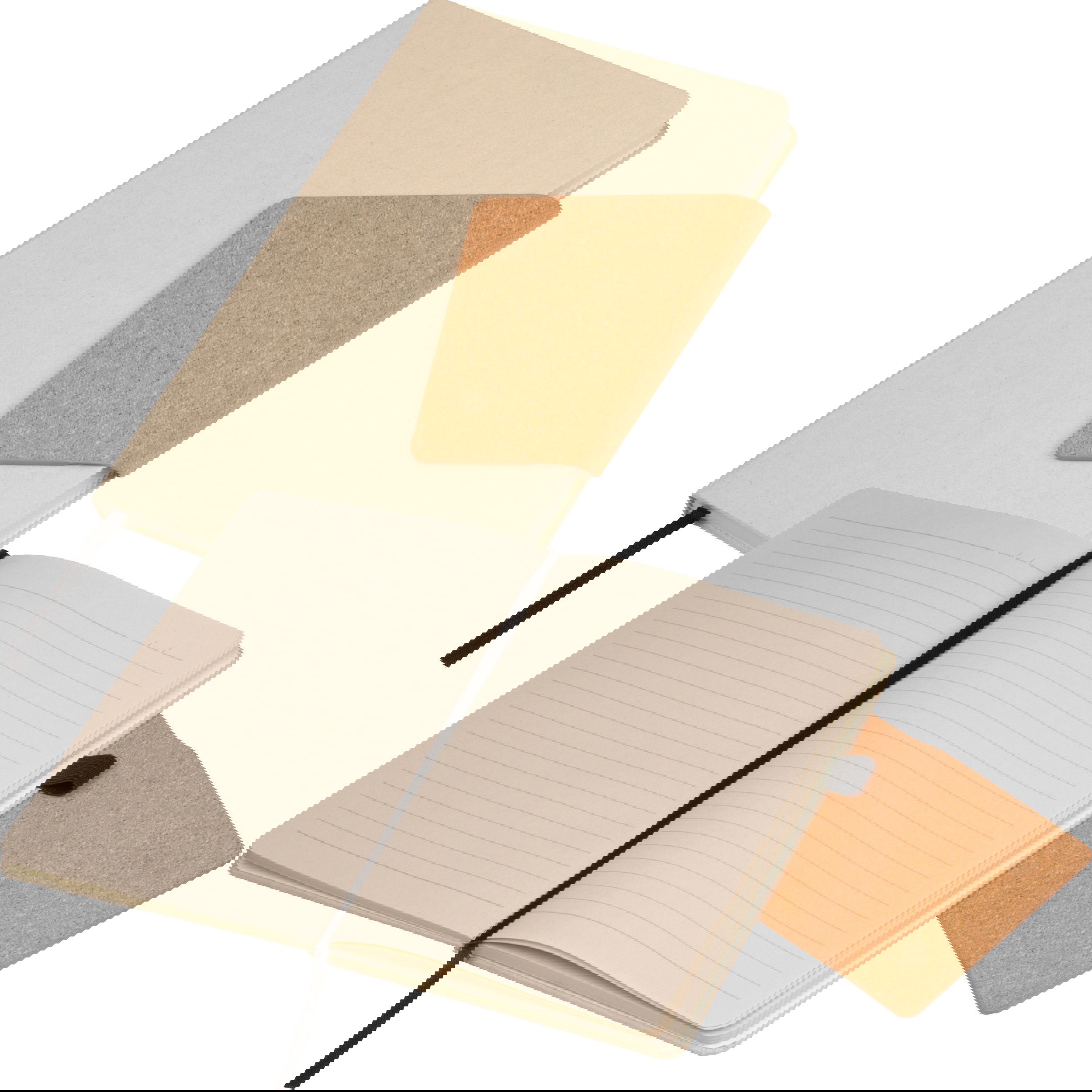 Carnet avec une couverture en carton laitier recyclé et une fermeture magnétique