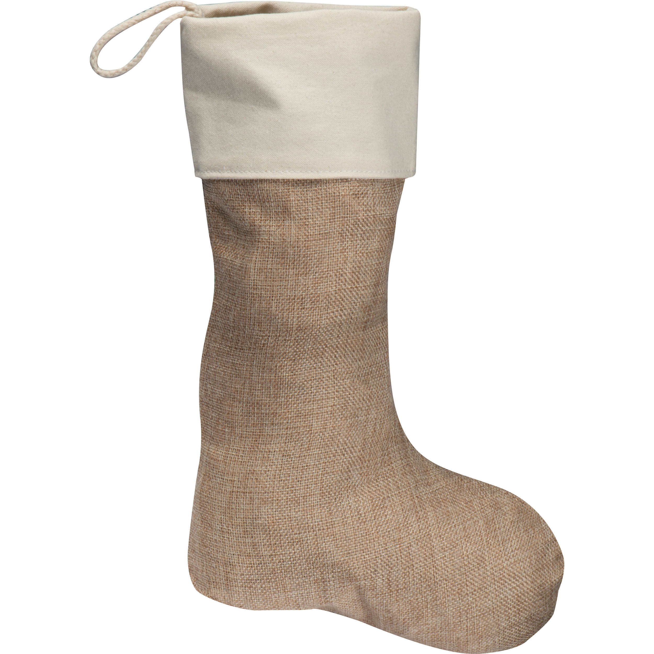 Chaussette de Noël en jute