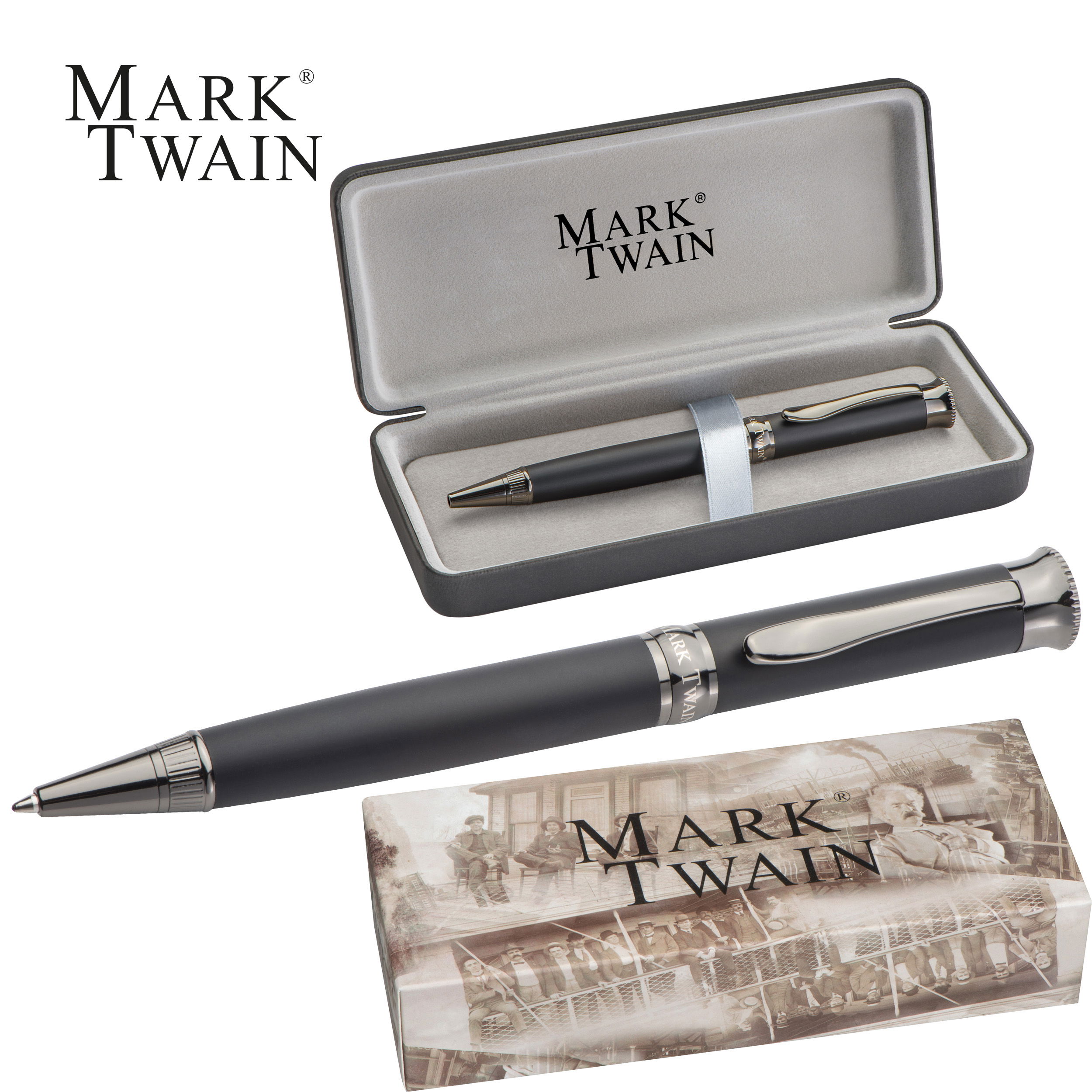 Mark Twain Kugelschreiber aus Metall