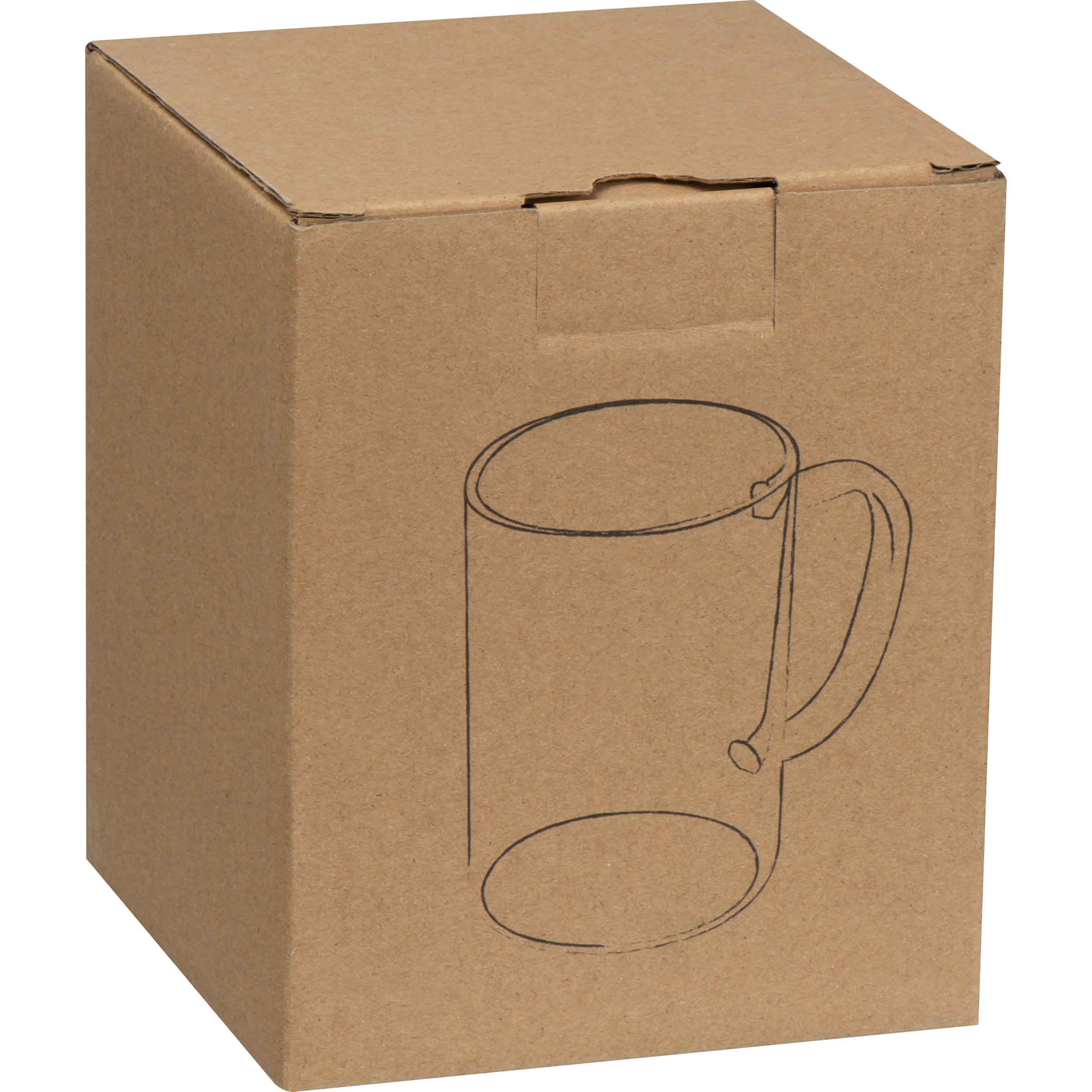 Tasse en verre avec poignée colorée EDDA