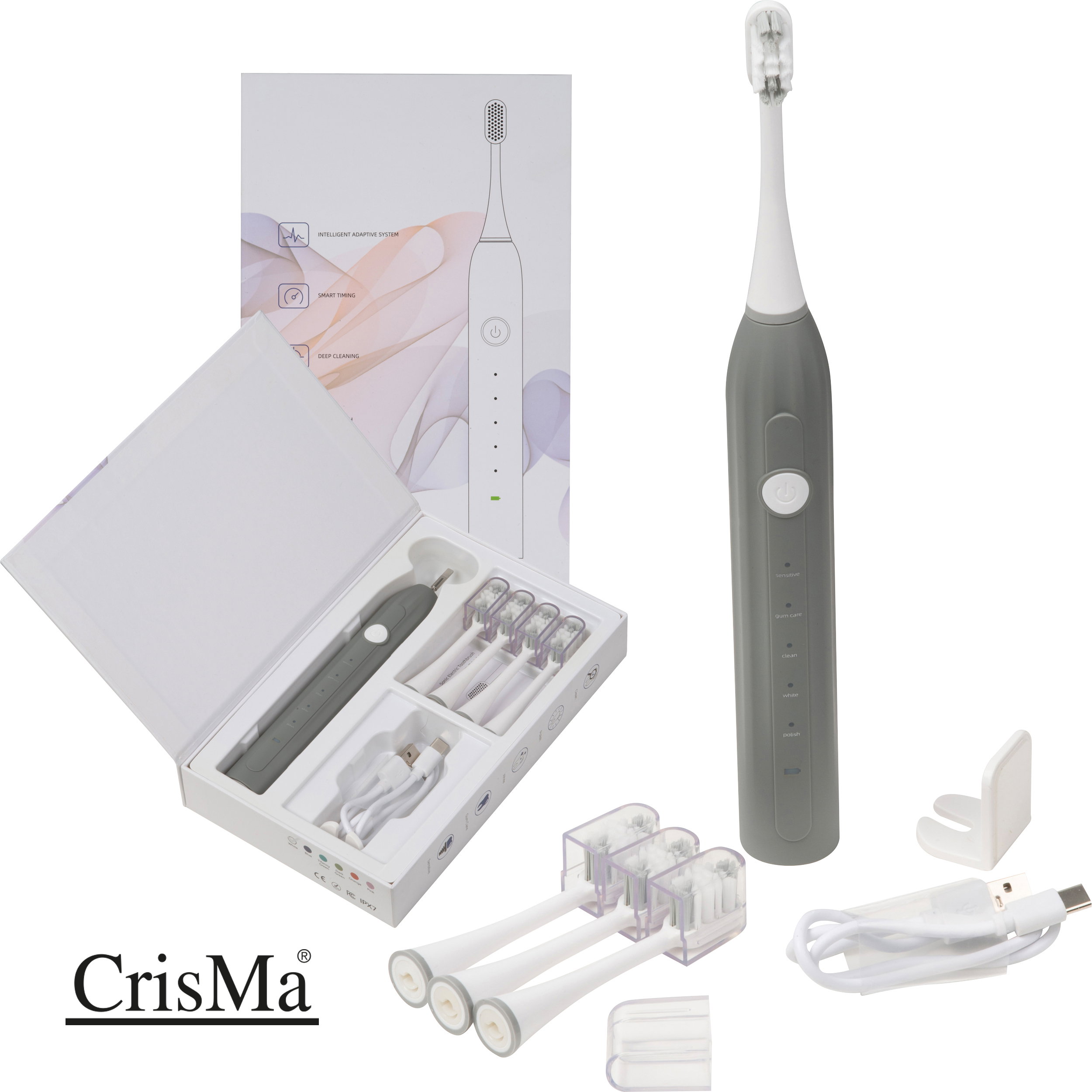 Electric toothbrush, incl. 4 replacement brushes