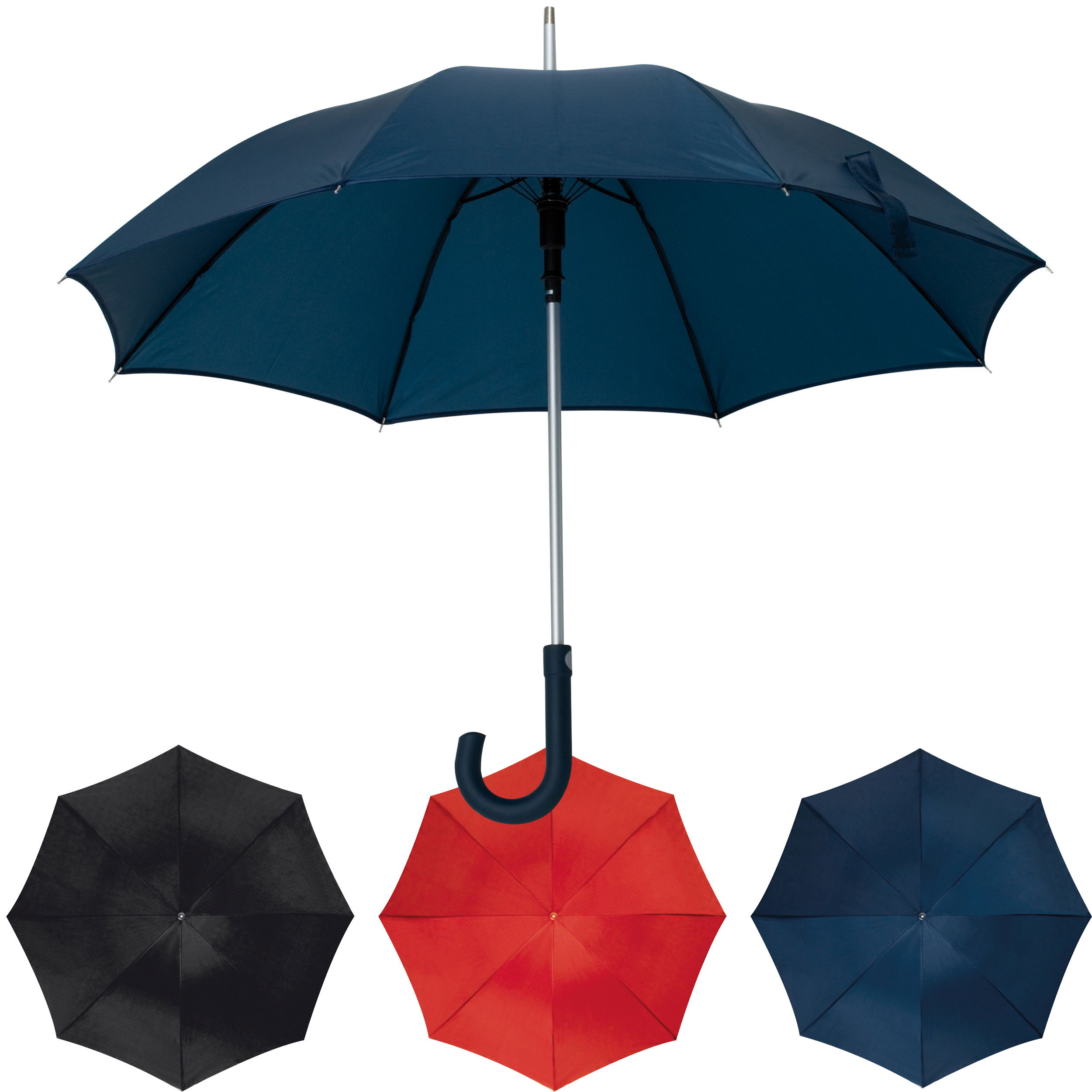 Parapluie automatique avec tige en aluminium