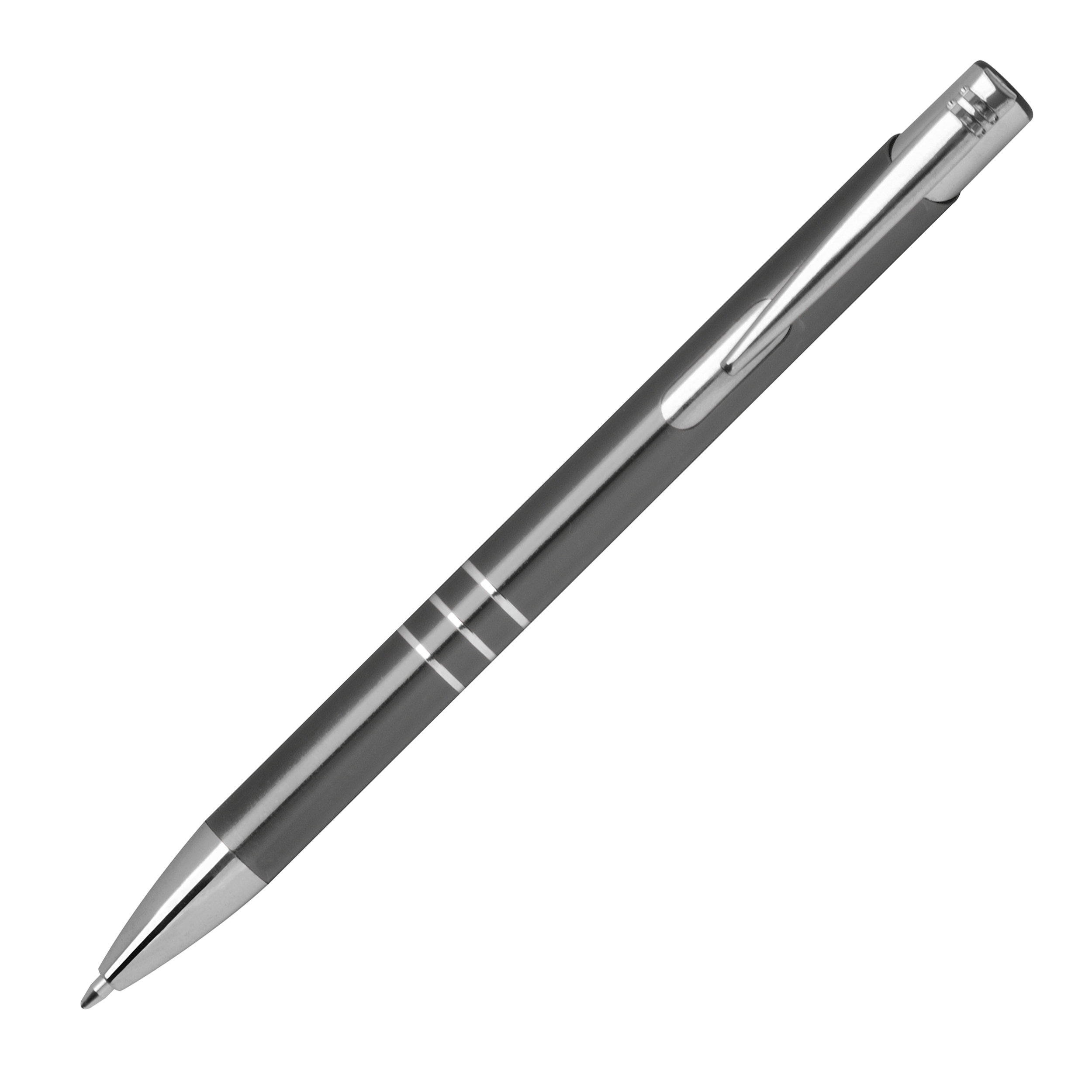 Kugelschreiber aus Metall mit 3 Zierringen ESTEBAN