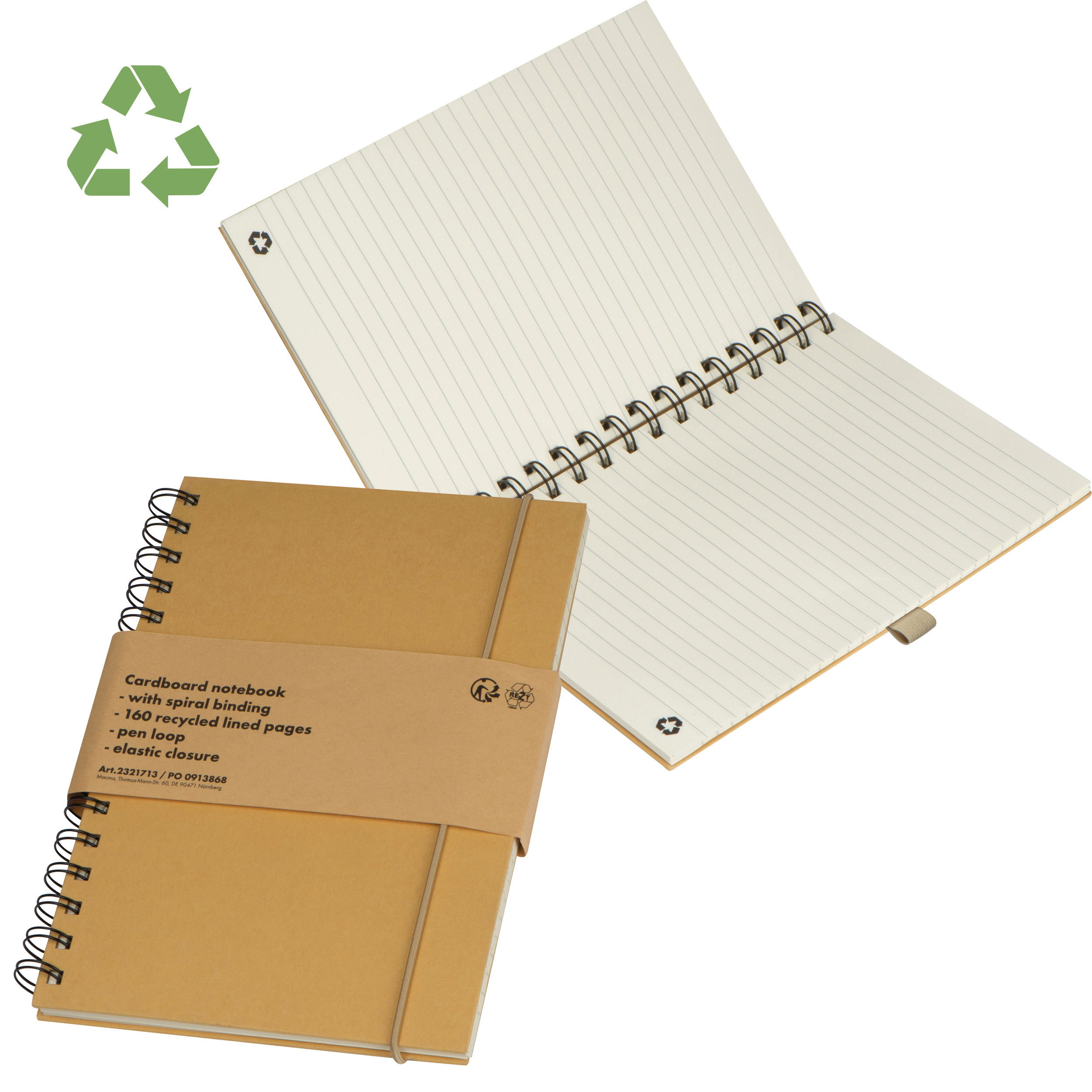 Cardboard notebook