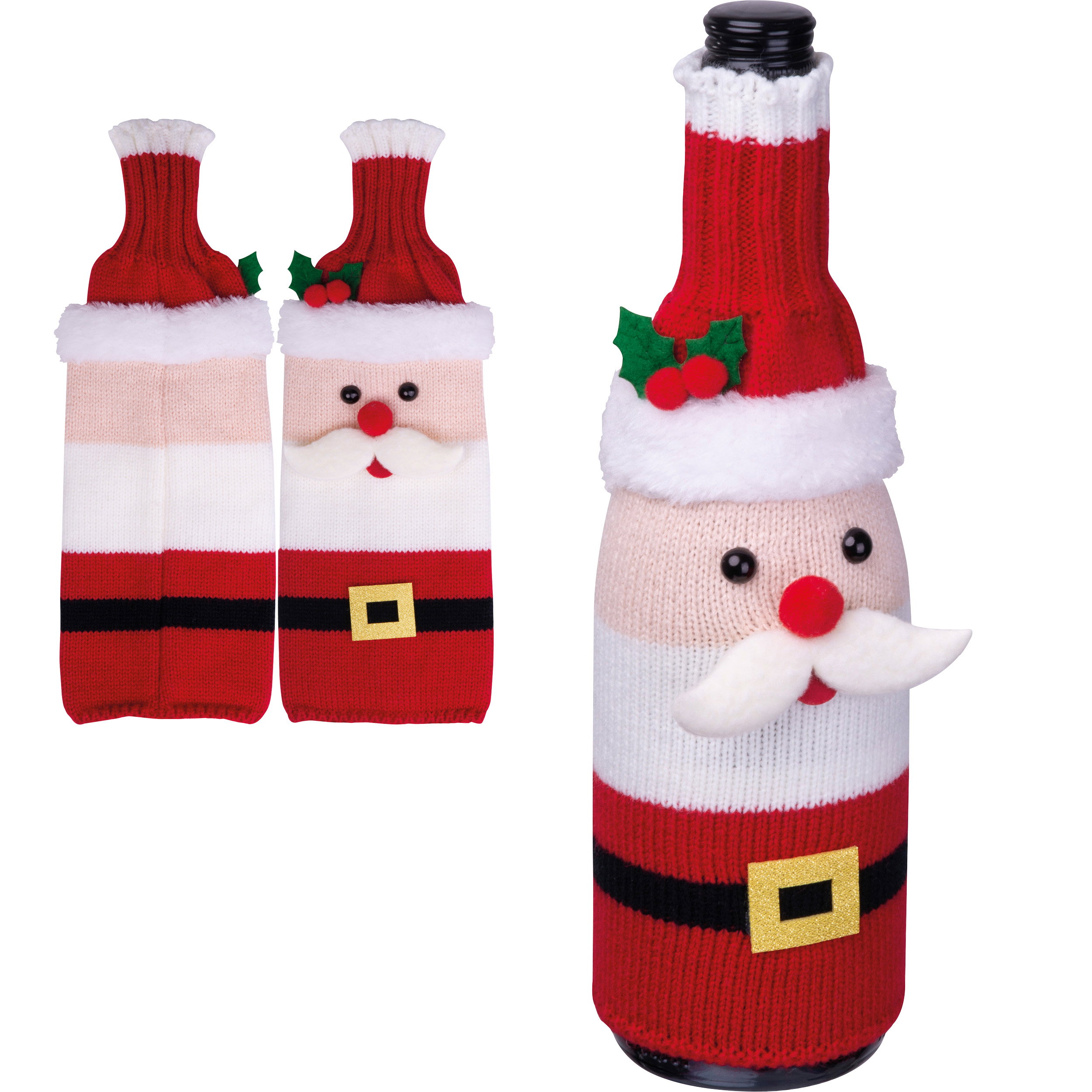 Flaschenüberzieher mit Weihnachtmotiv JILL