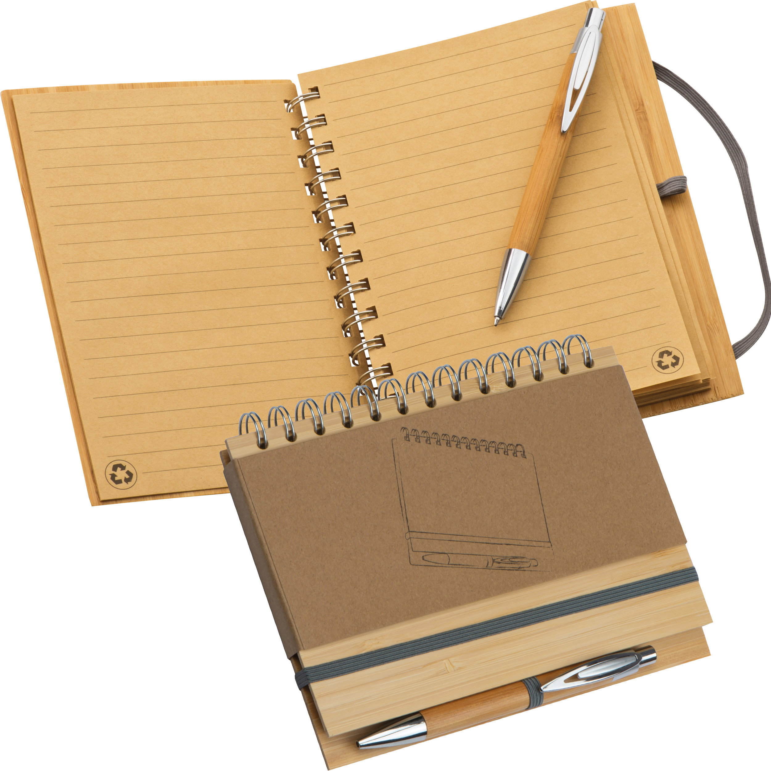 Carnet A5 avec couverture bambou