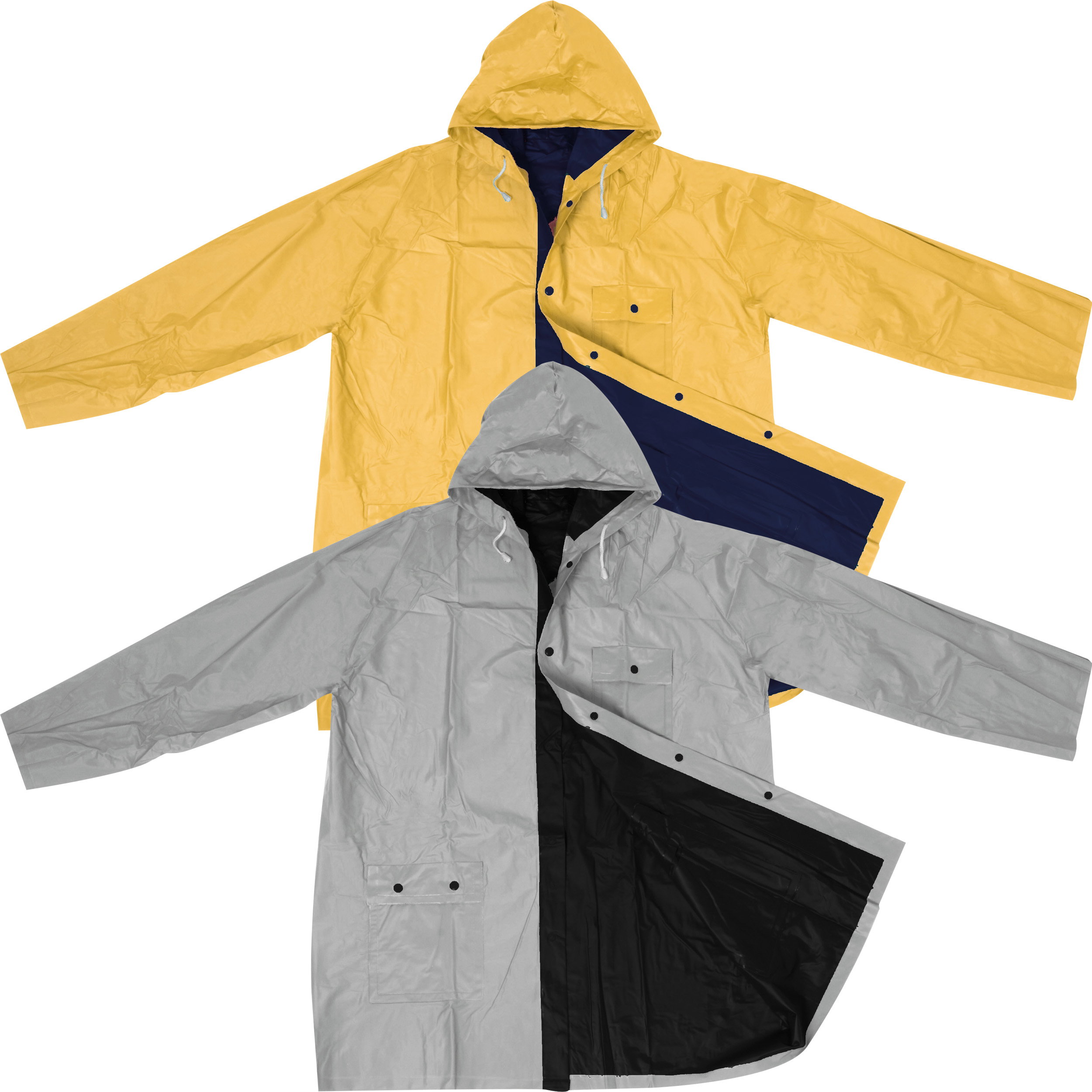 Bicolour reversible raincoat, PVC,XL