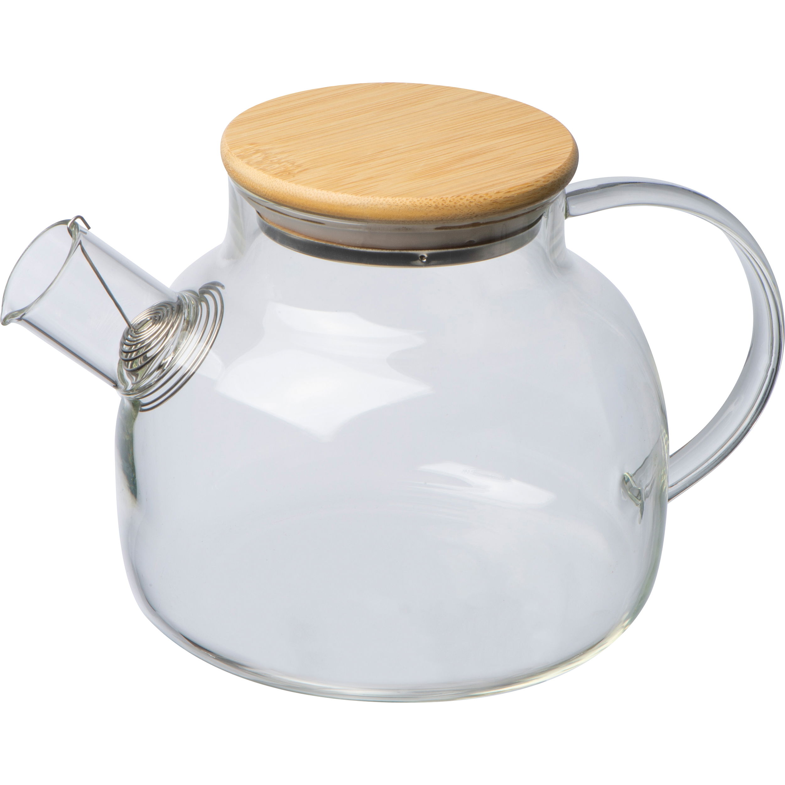 Bouteille en verre avec couvercle en bambou, 1.000 ml