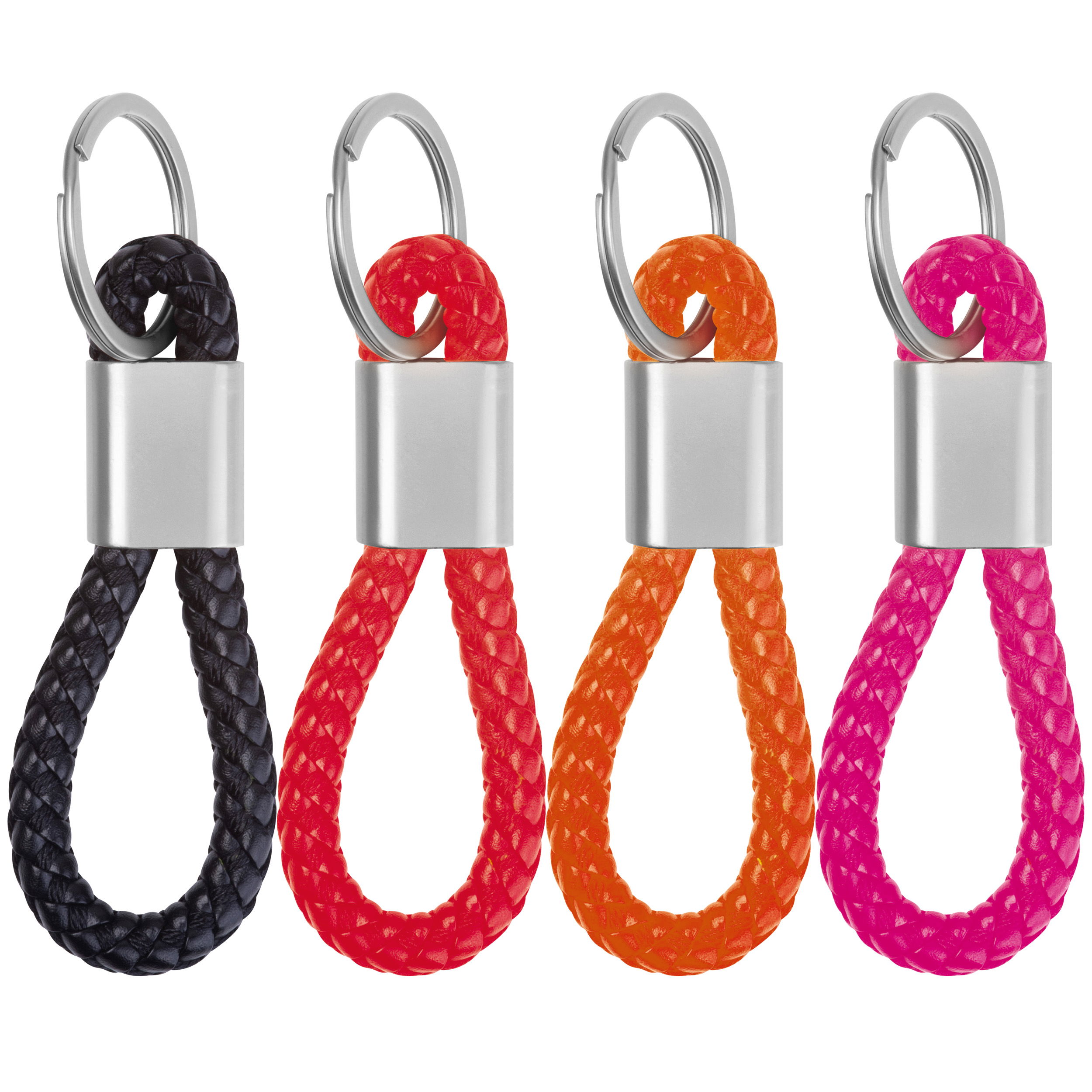 Metall-Schlüsselanhänger mit Kordel ERNEST