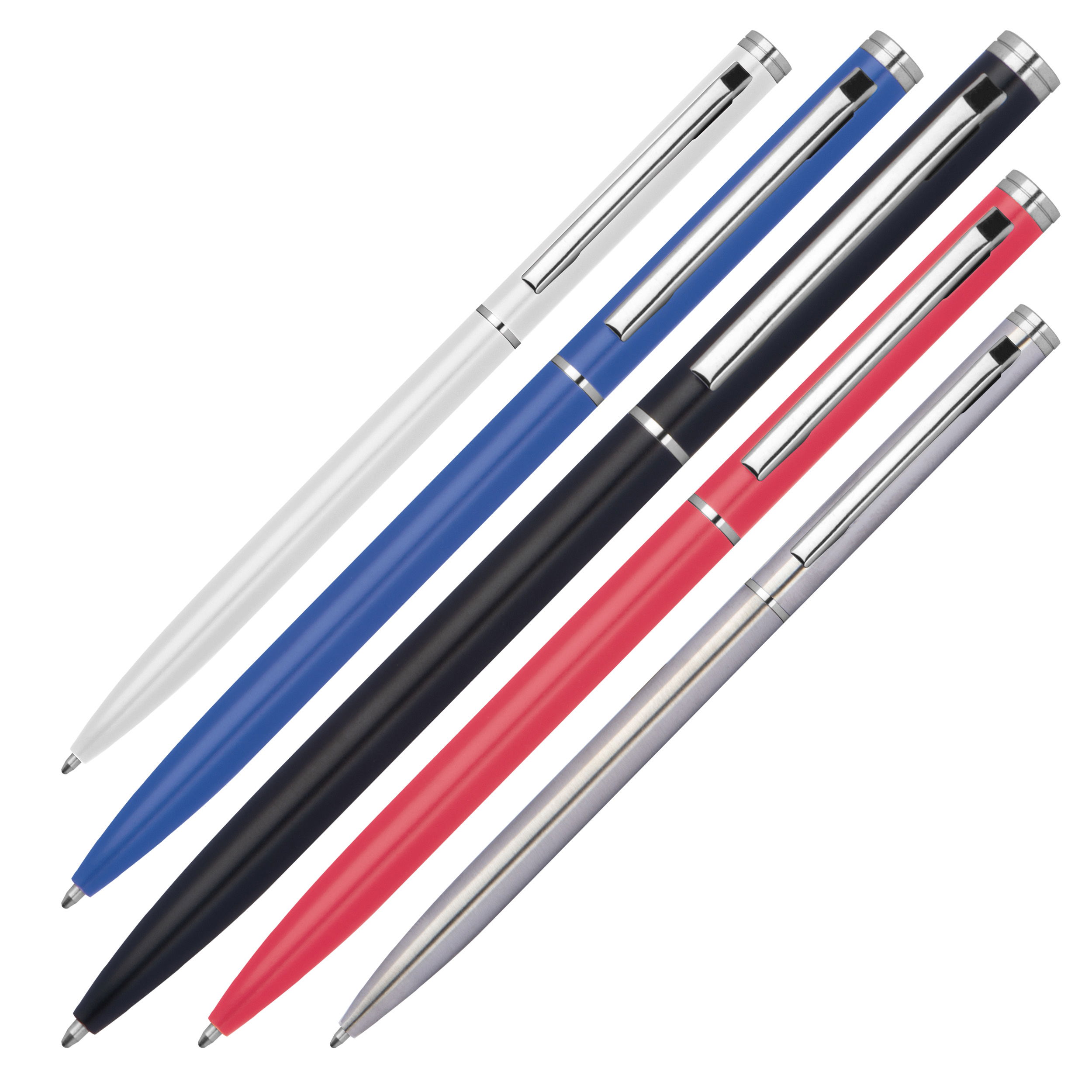 Elégant stylo bille twist slim chromé