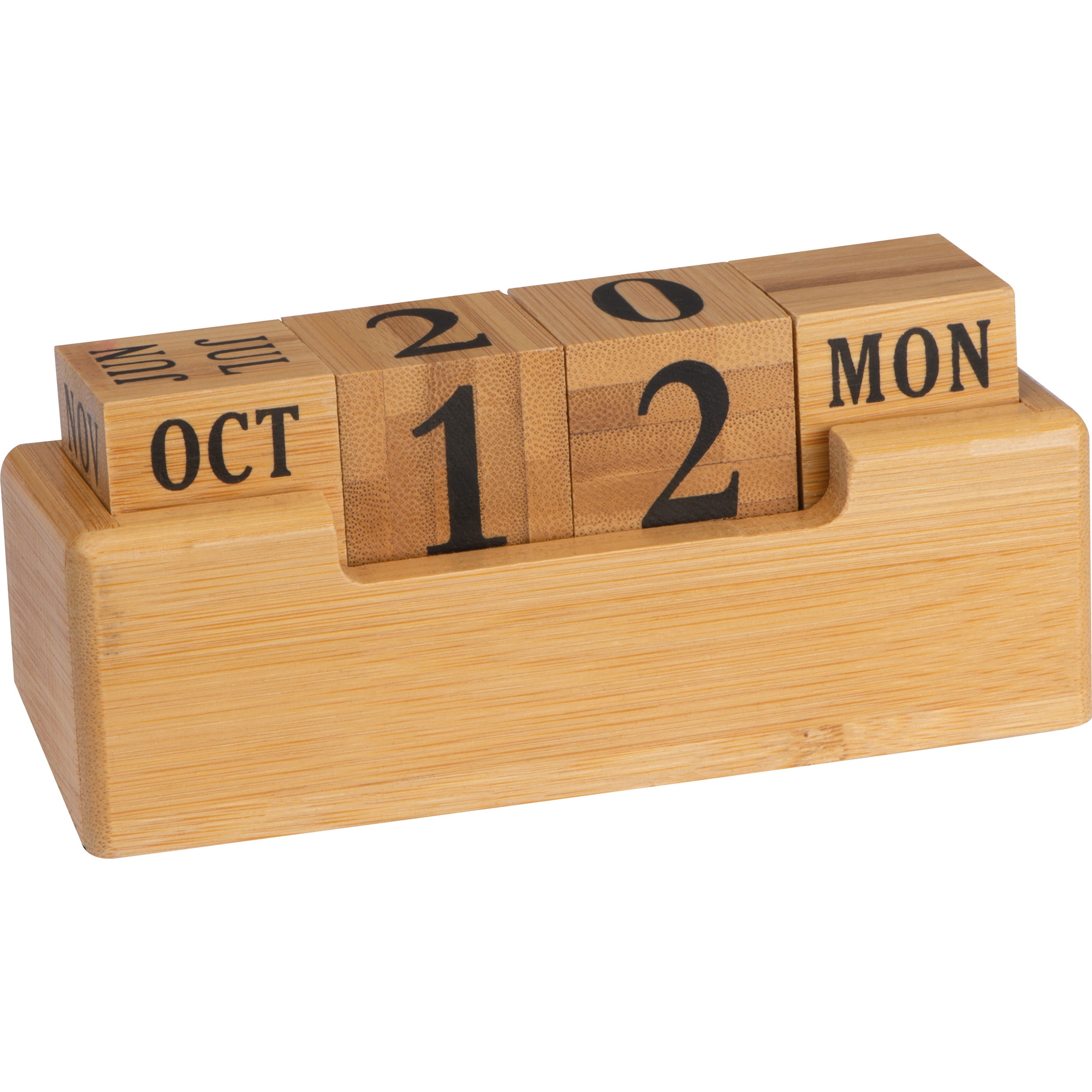 Calendrier de bureau en bambou