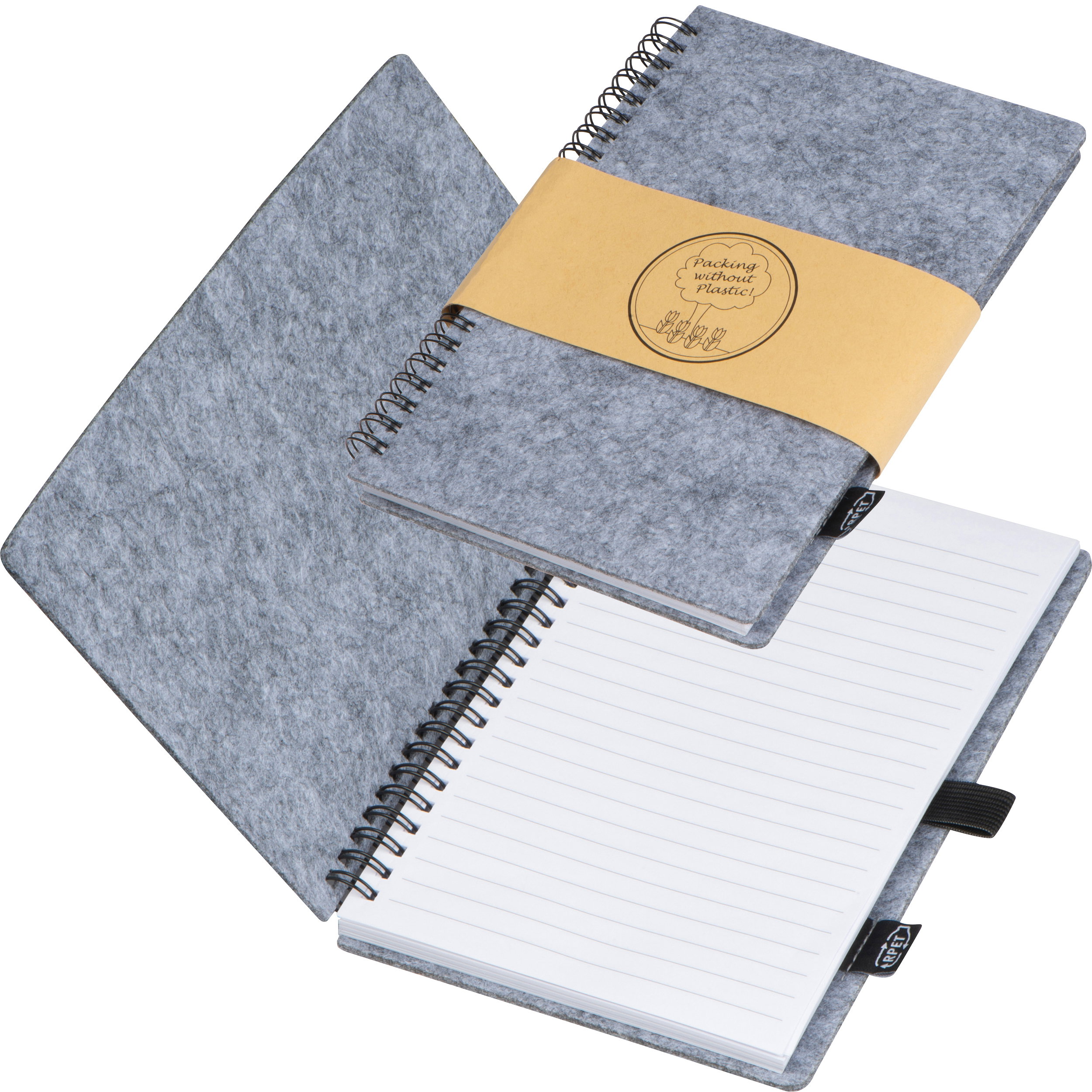 A5 RPET Filz Notizbuch BRENDA