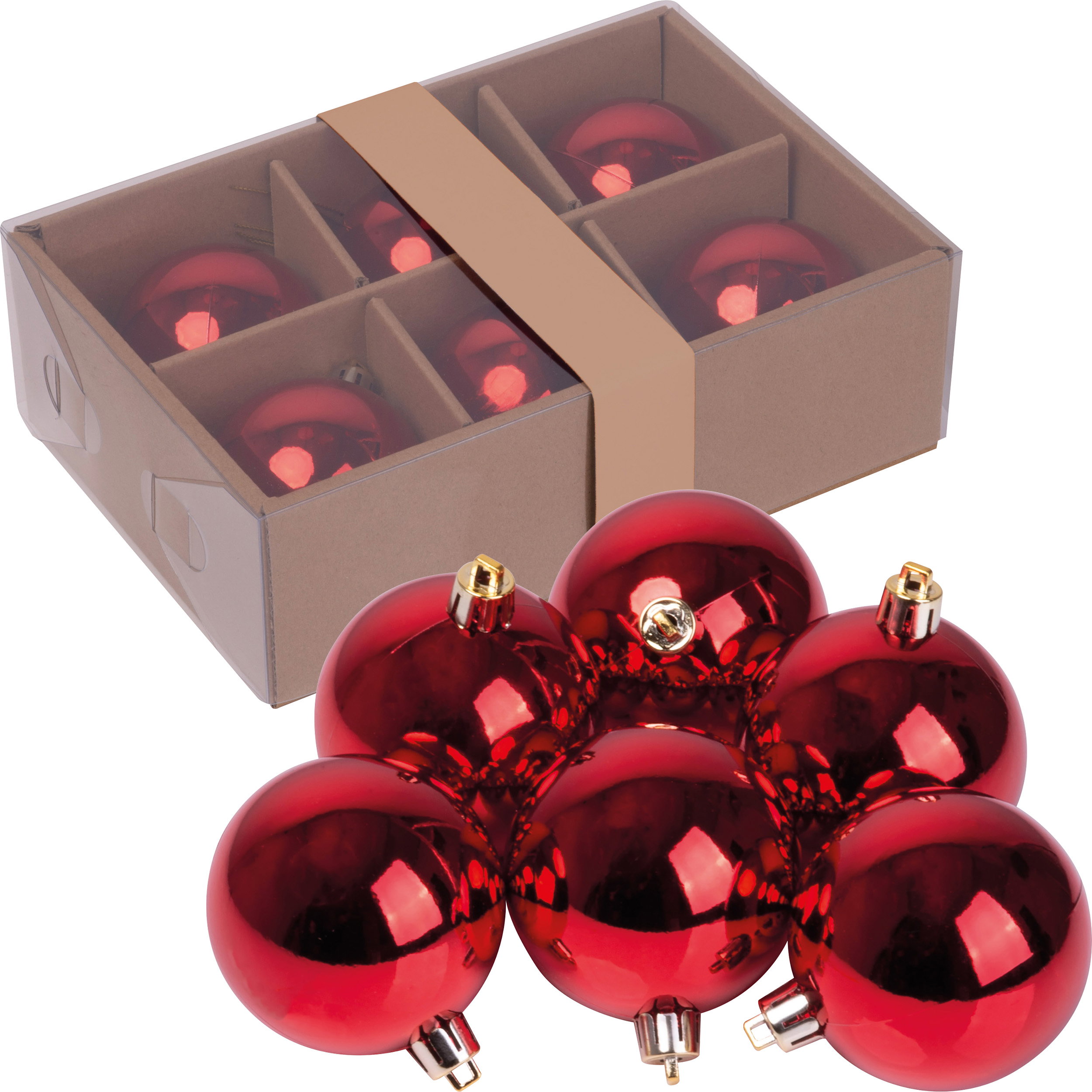 PATRICIA set of 6 Christmas baubles