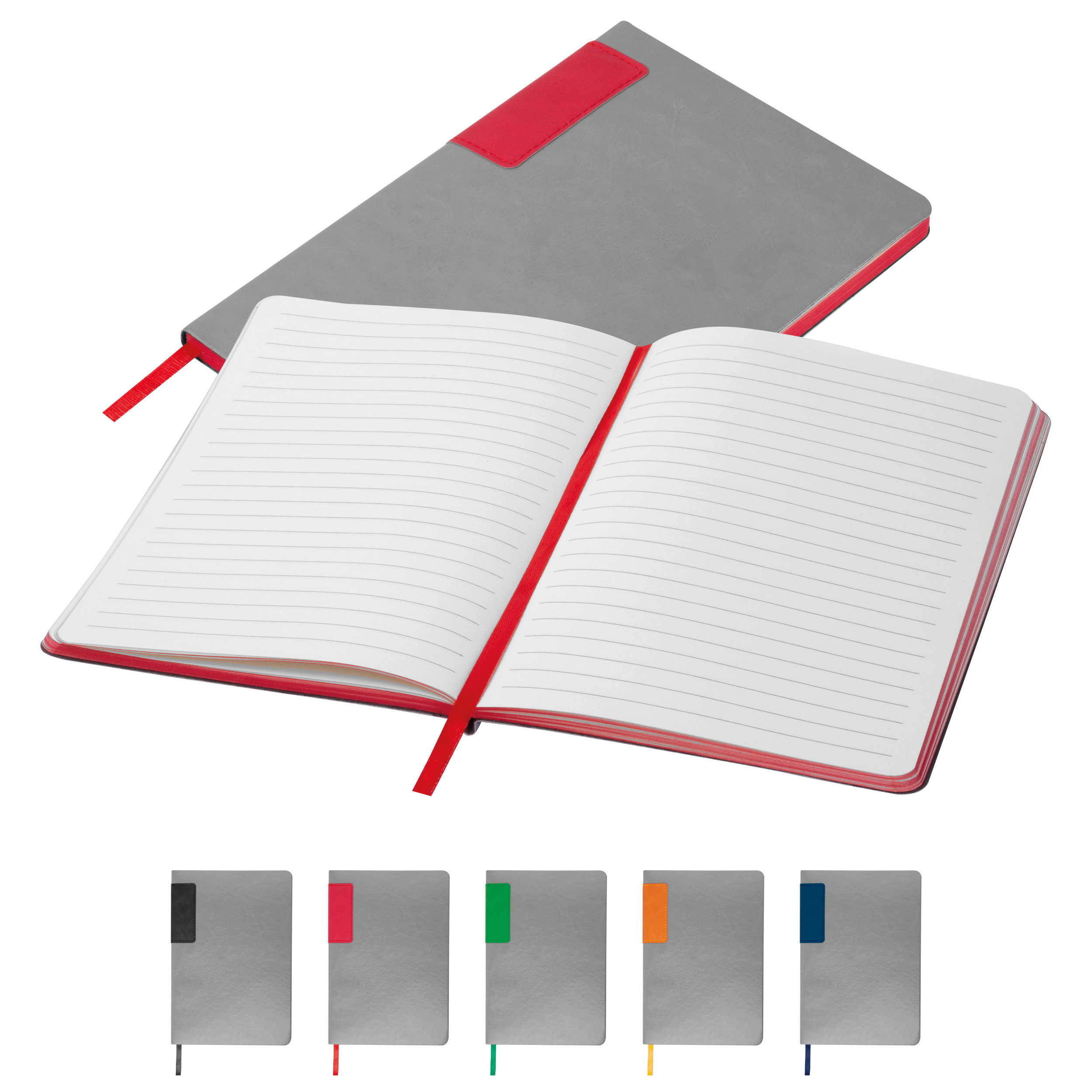 A5 Notizbuch mit farbigem Schnitt EVAN
