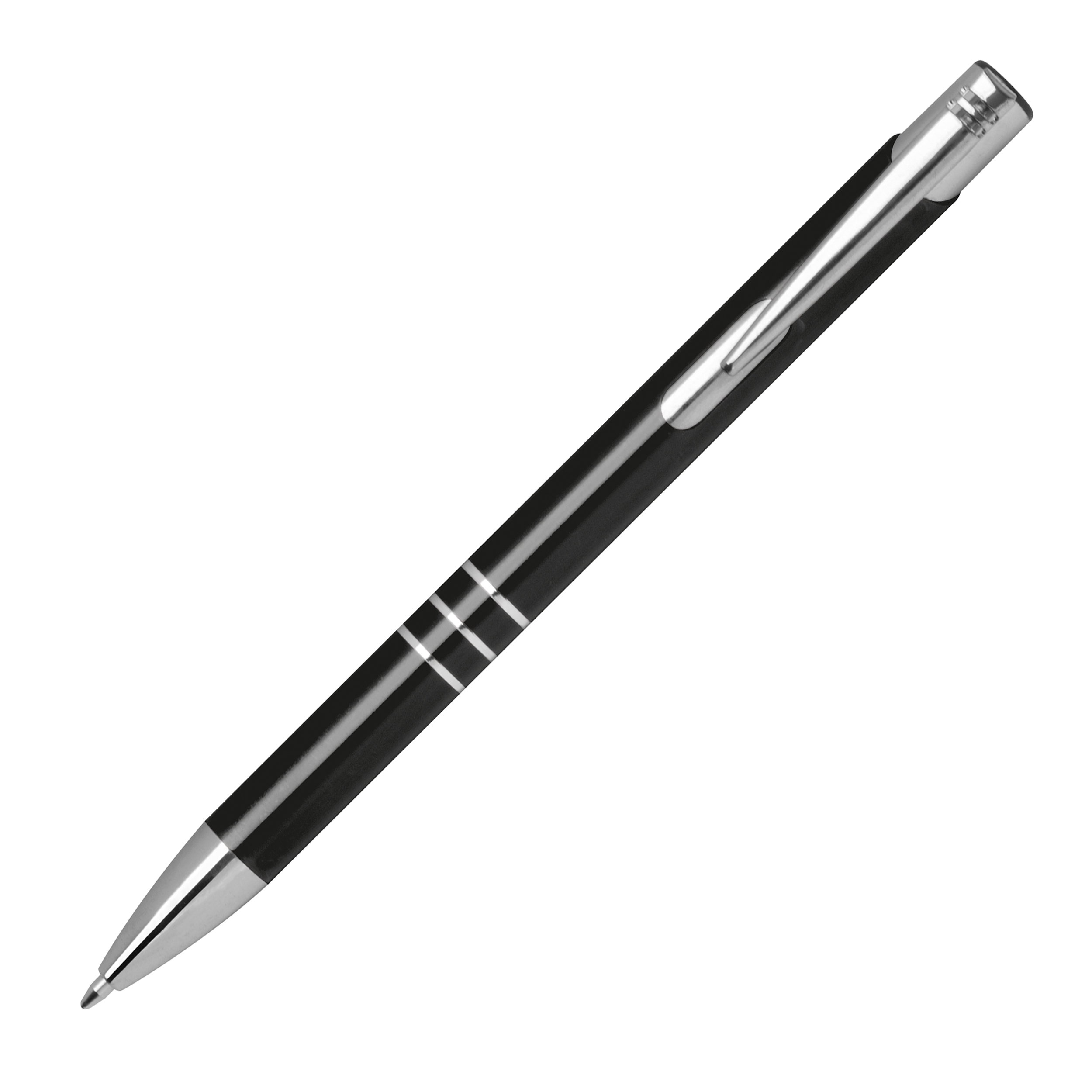 Kugelschreiber aus Metall mit 3 Zierringen ESTEBAN