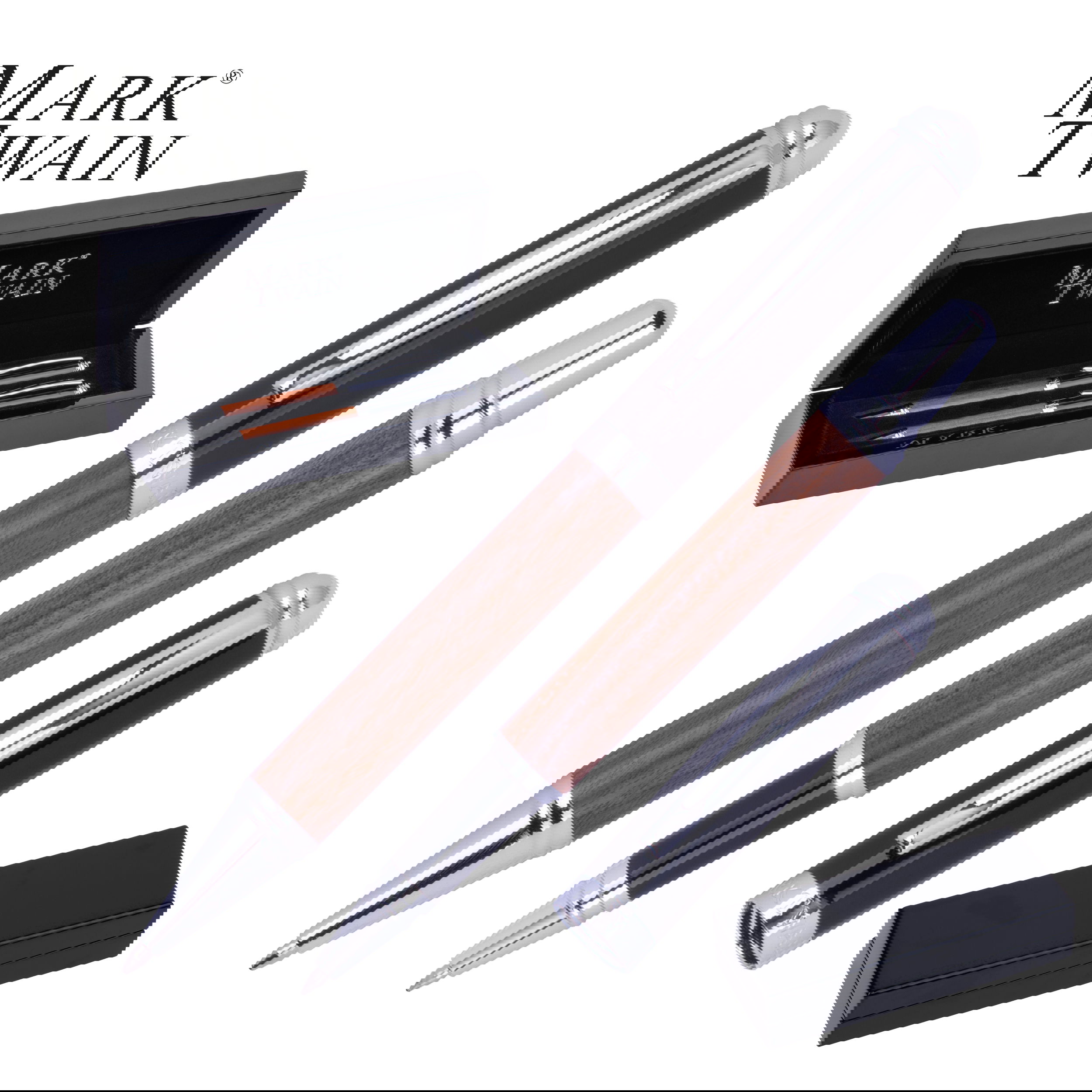 Mark Twain Holz Schreibset LORENZO