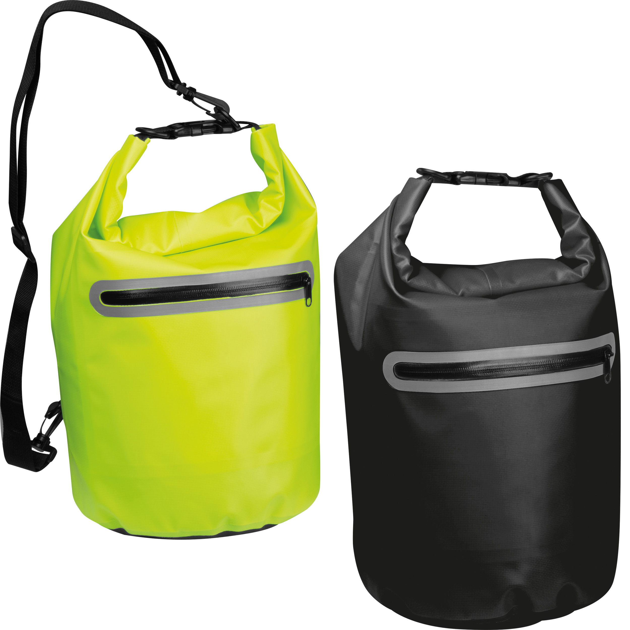 Waterproof bag with reflective stripes