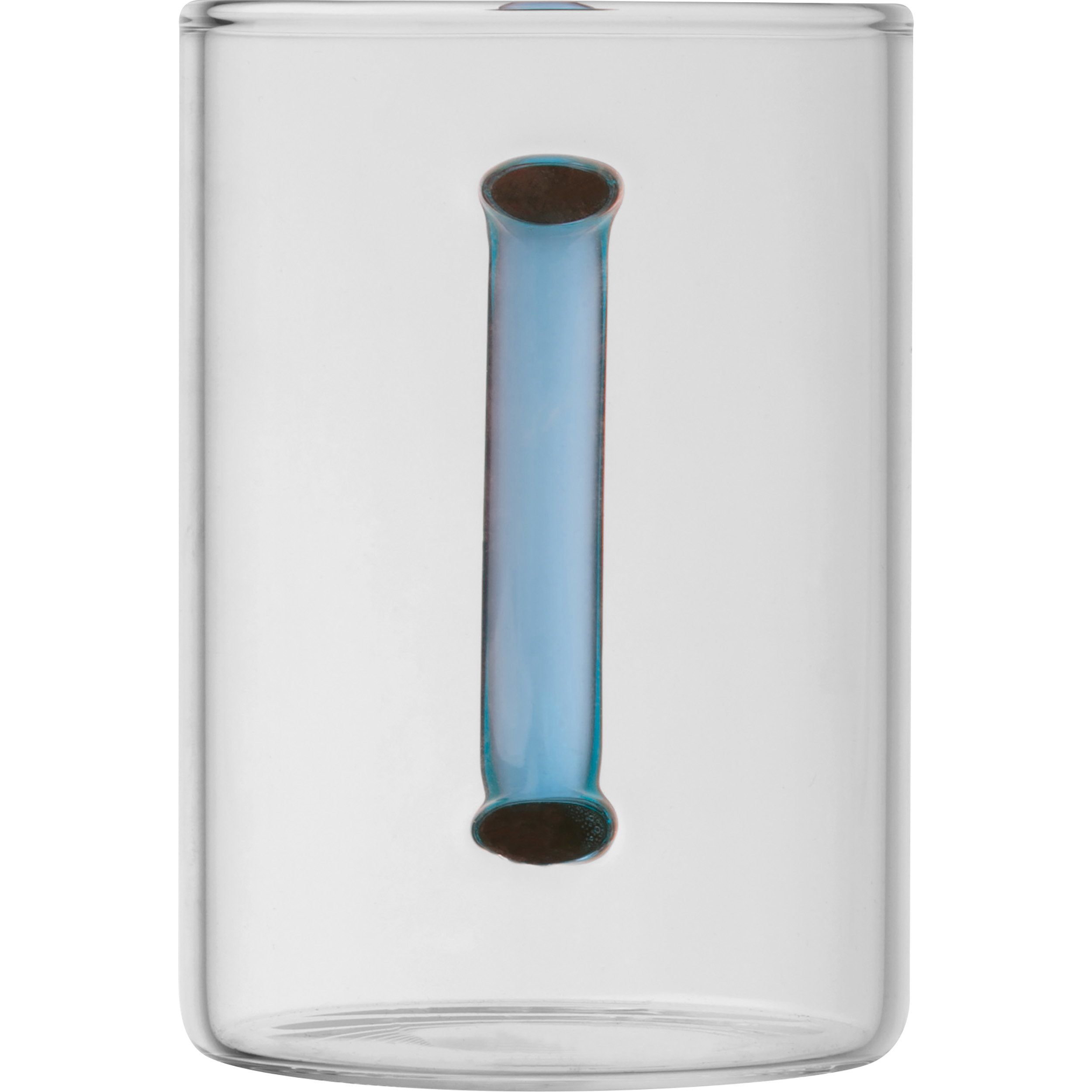 Tasse en verre avec poignée colorée EDDA