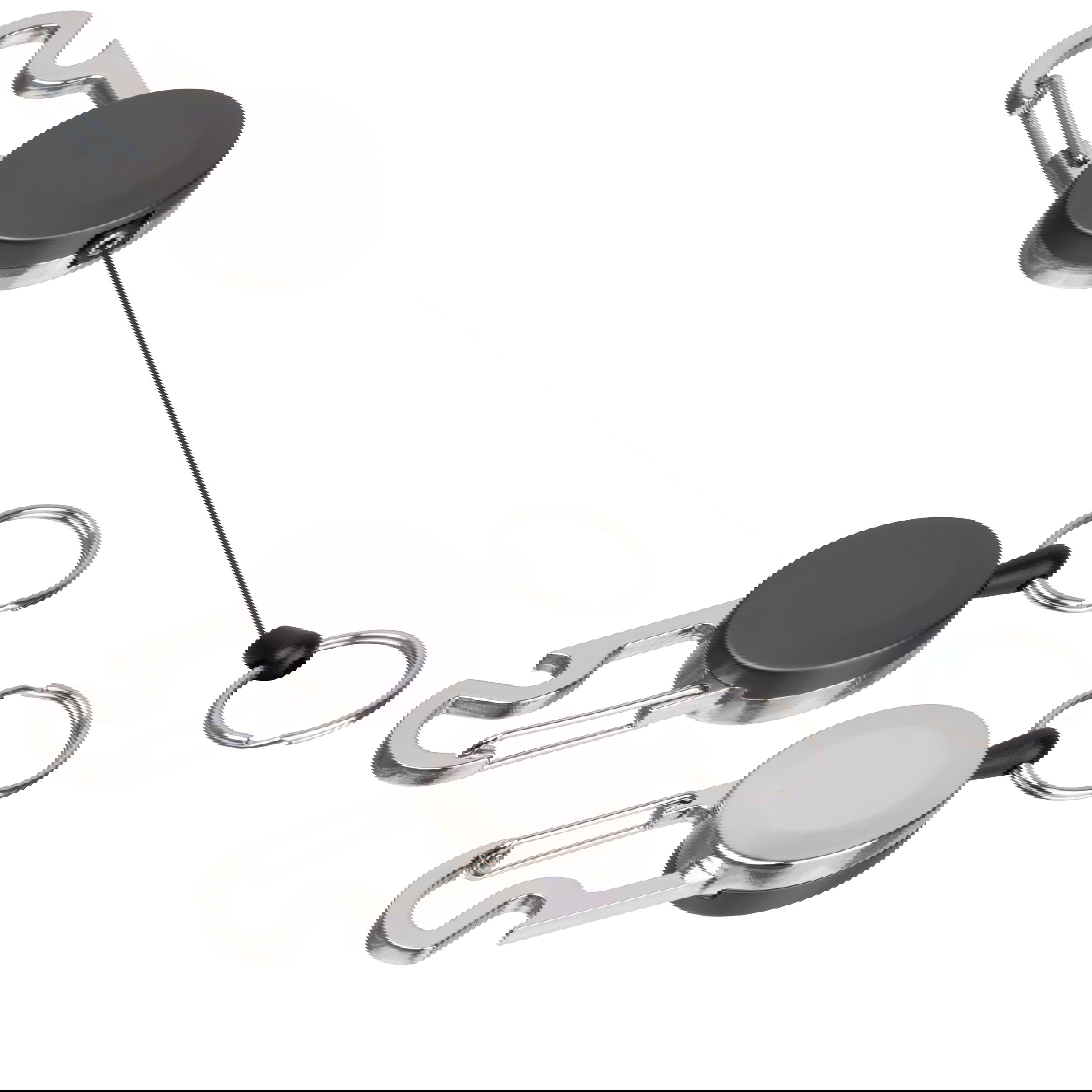 Ausziehbarer Schlüsselanhänger mit Karabiner aus Metall PEGGY