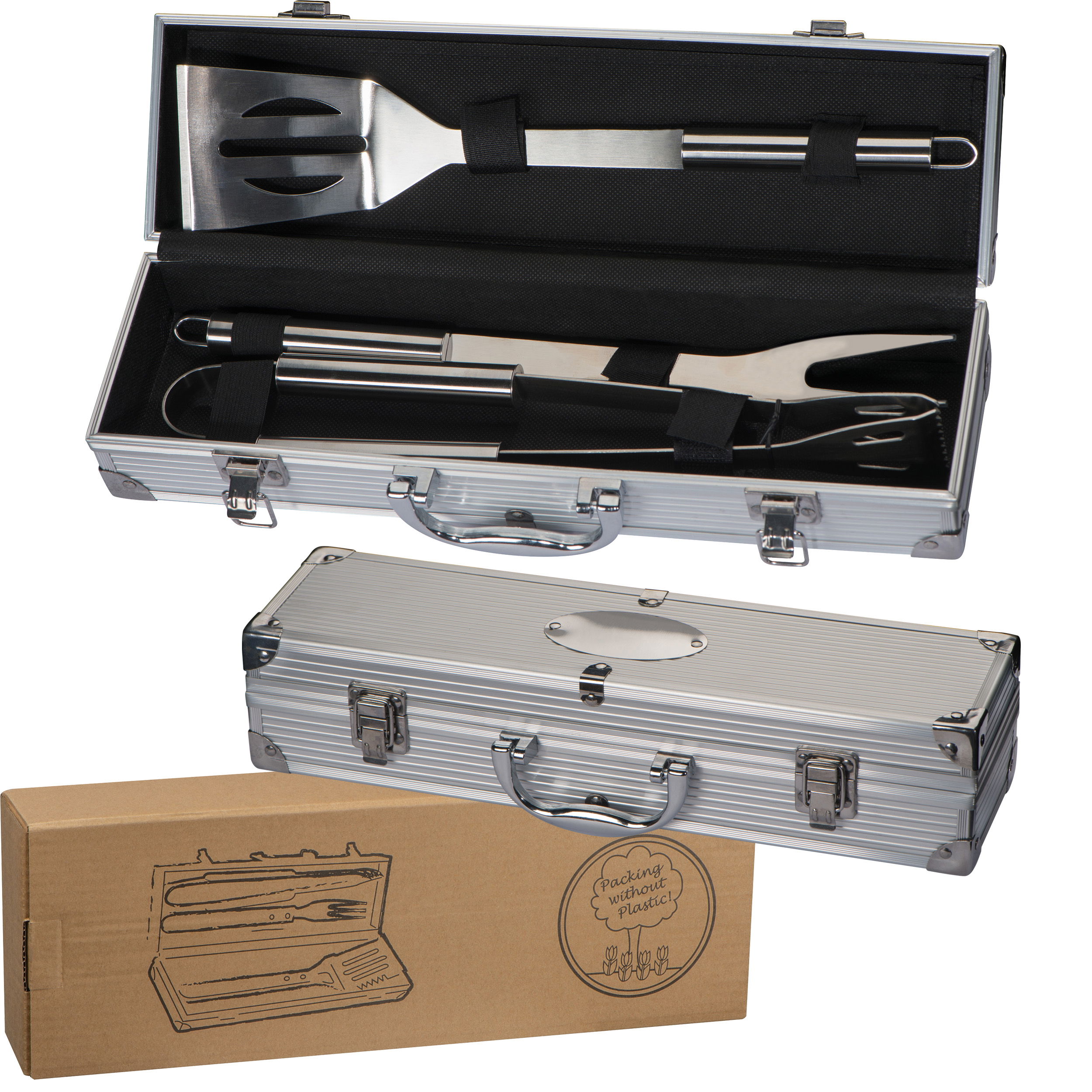 Barbecue set in case