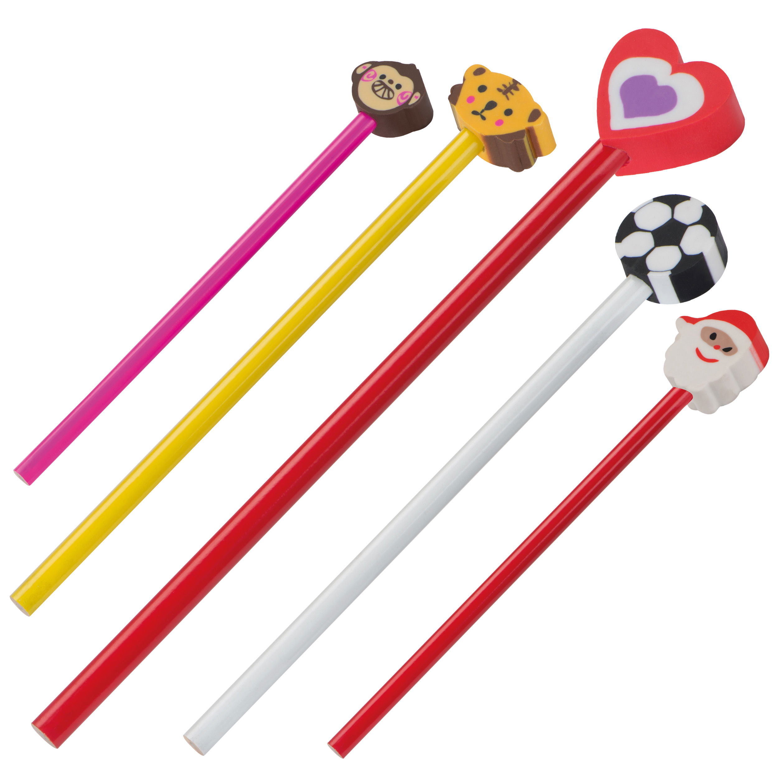 Crayon avec différentes gommes