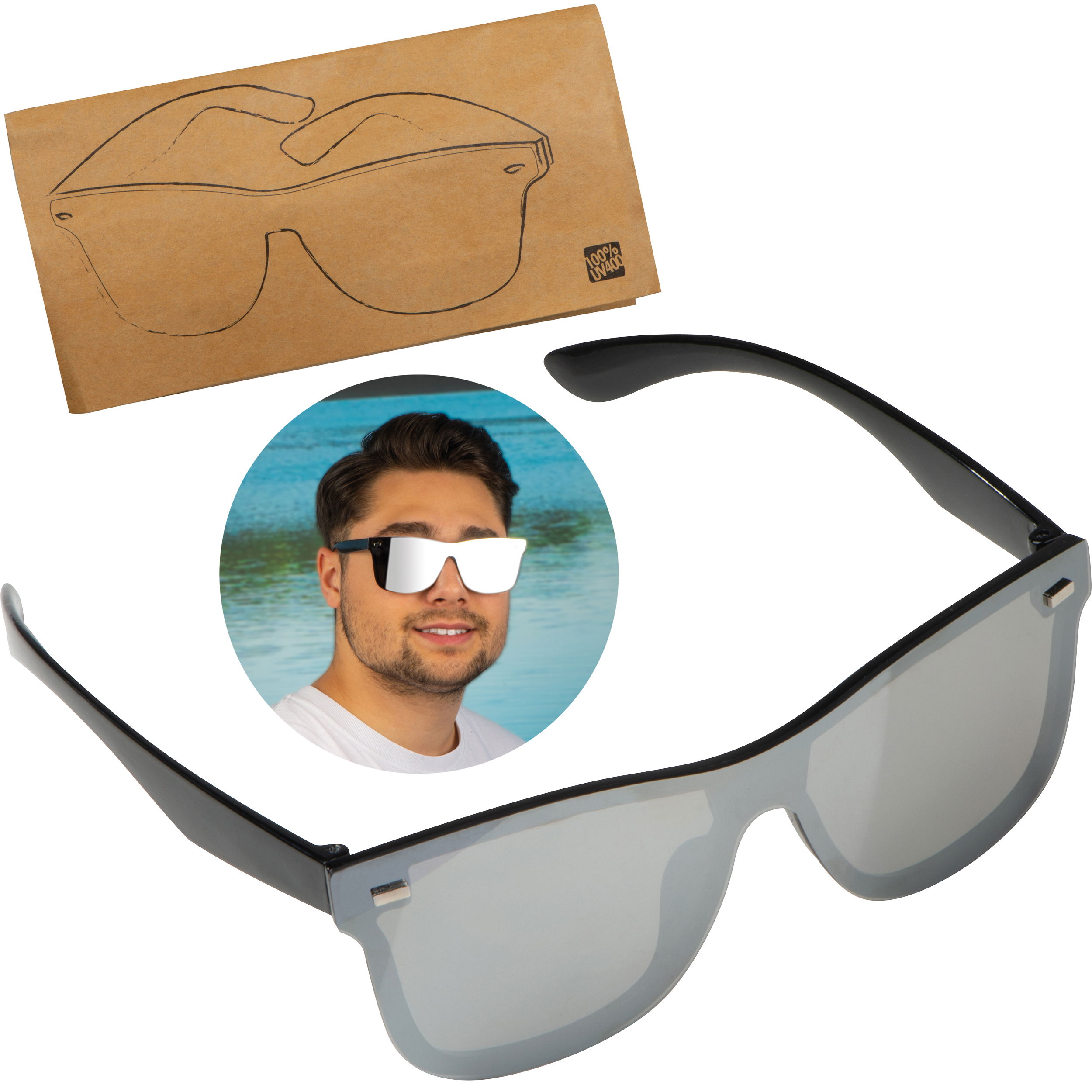 Gafas de sol con vidrio de espejo