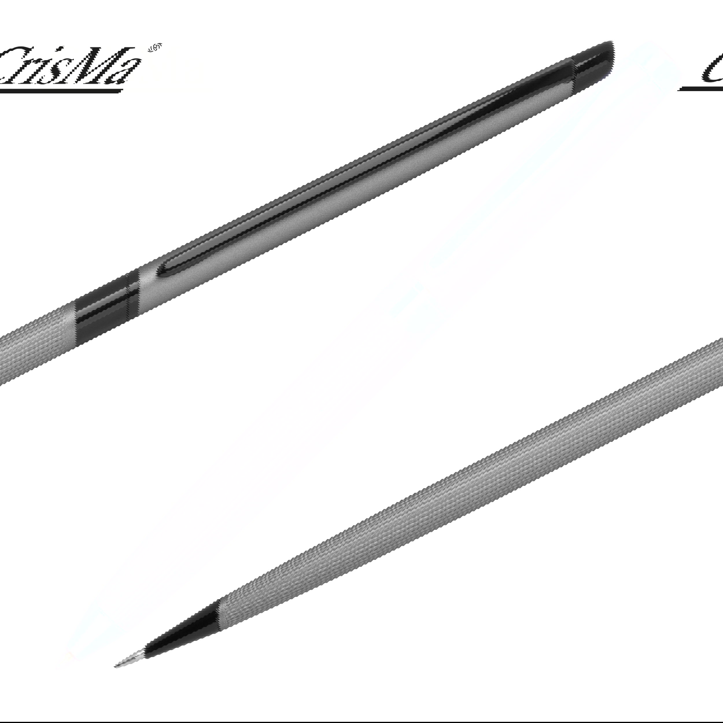 CrisMa twist action pen made of stainless steel, matt grey