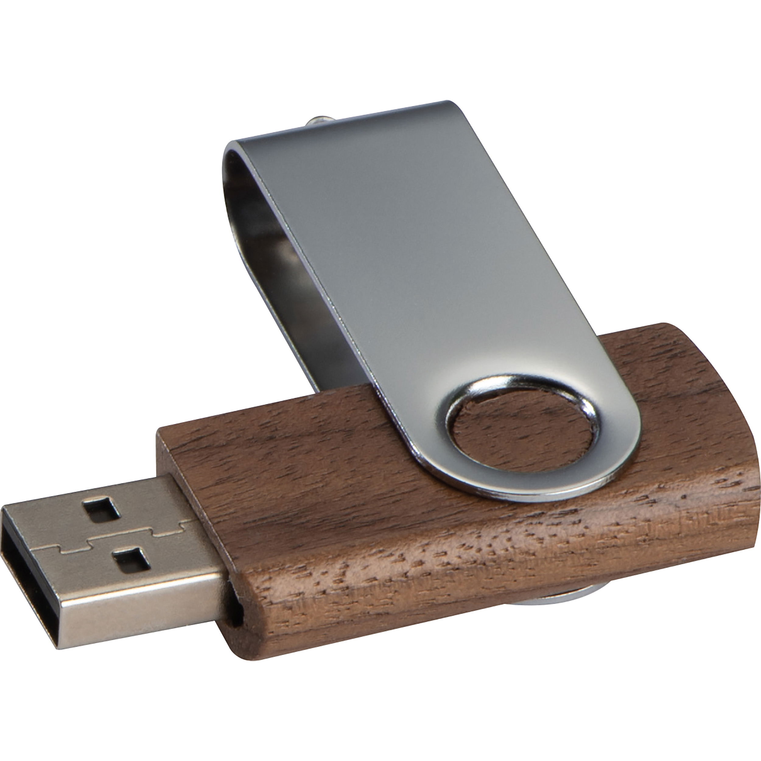 Clé USB Twist avec corps en bois foncé