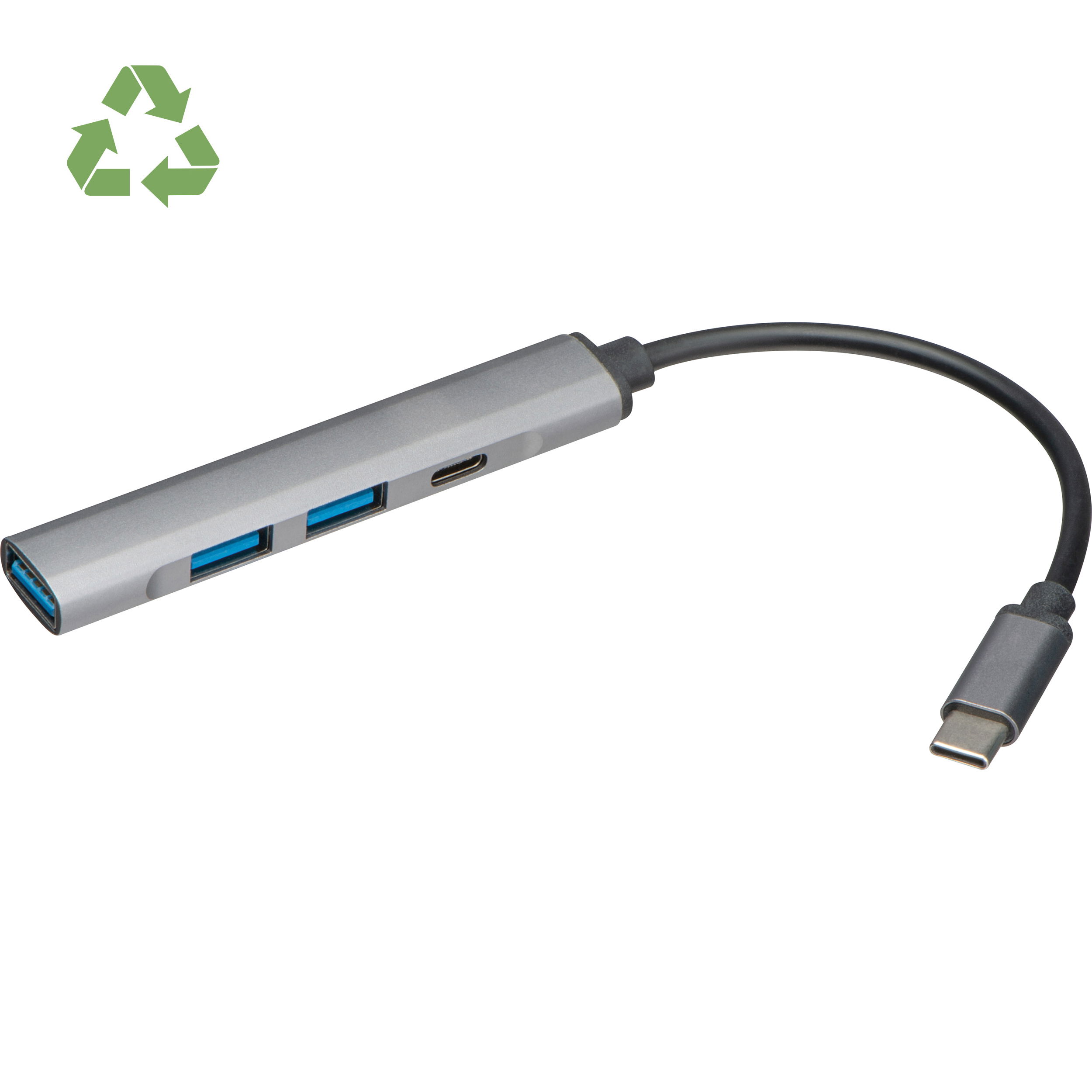 USB Hub aus recyceltem Aluminium