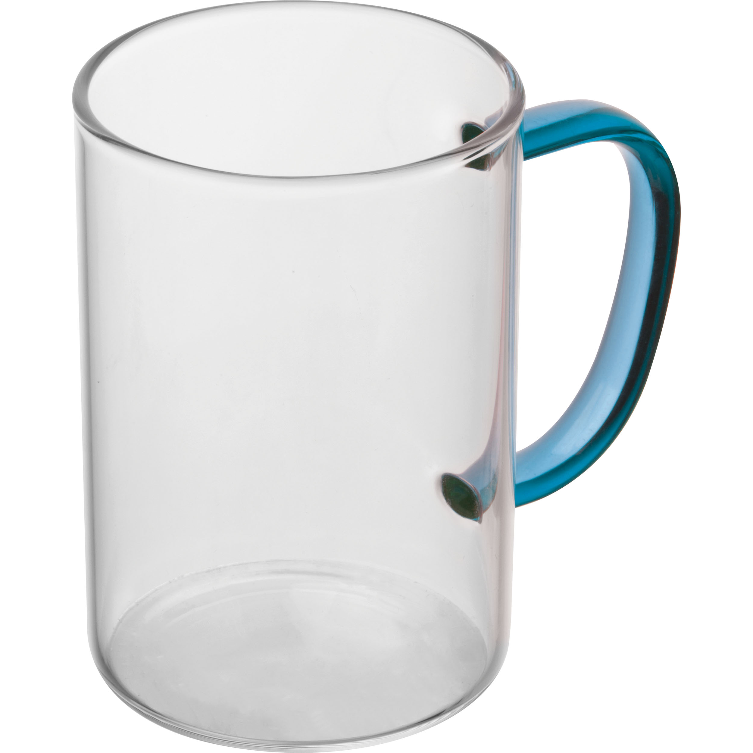 Tasse en verre avec poignée colorée EDDA