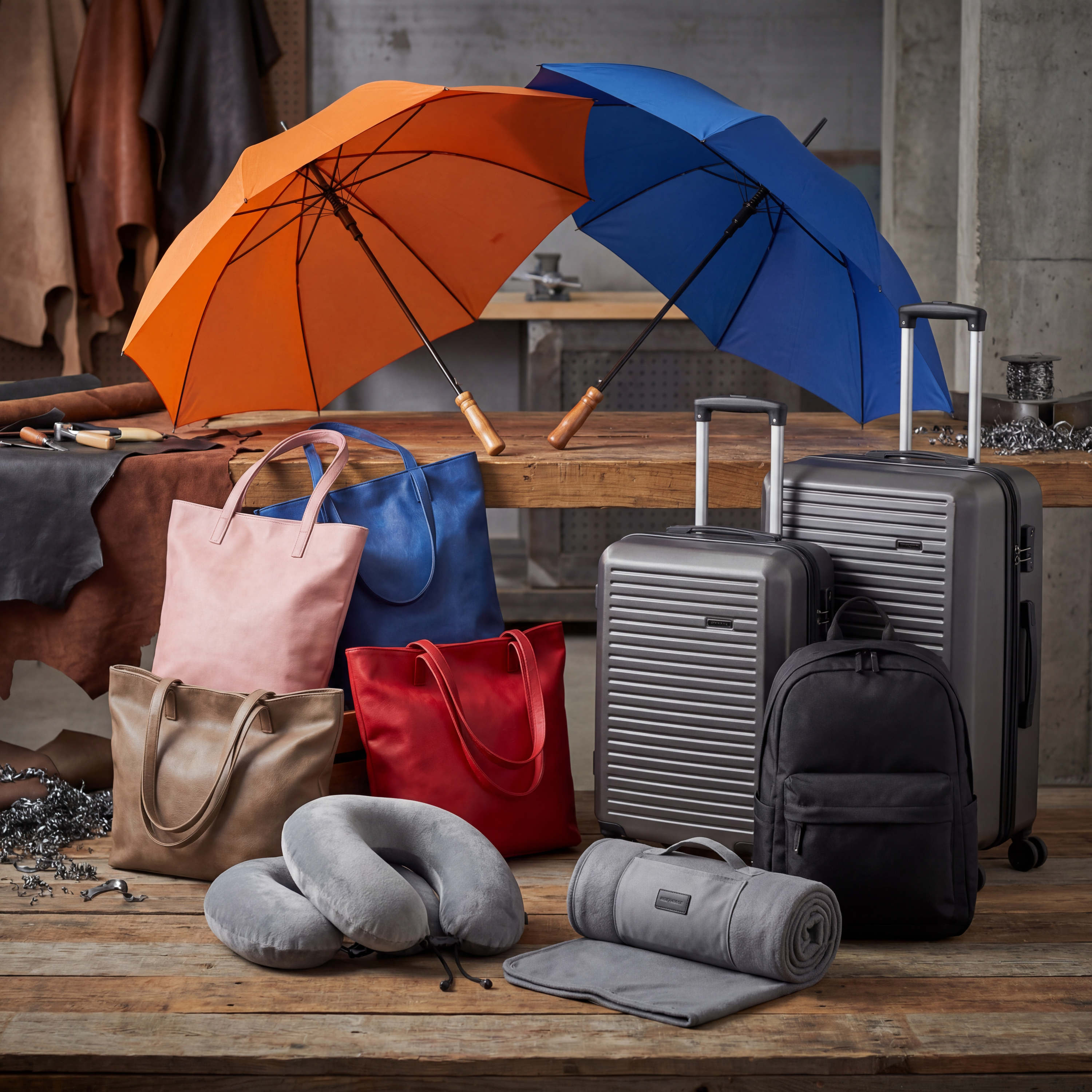 Sacs, parapluies et voyages