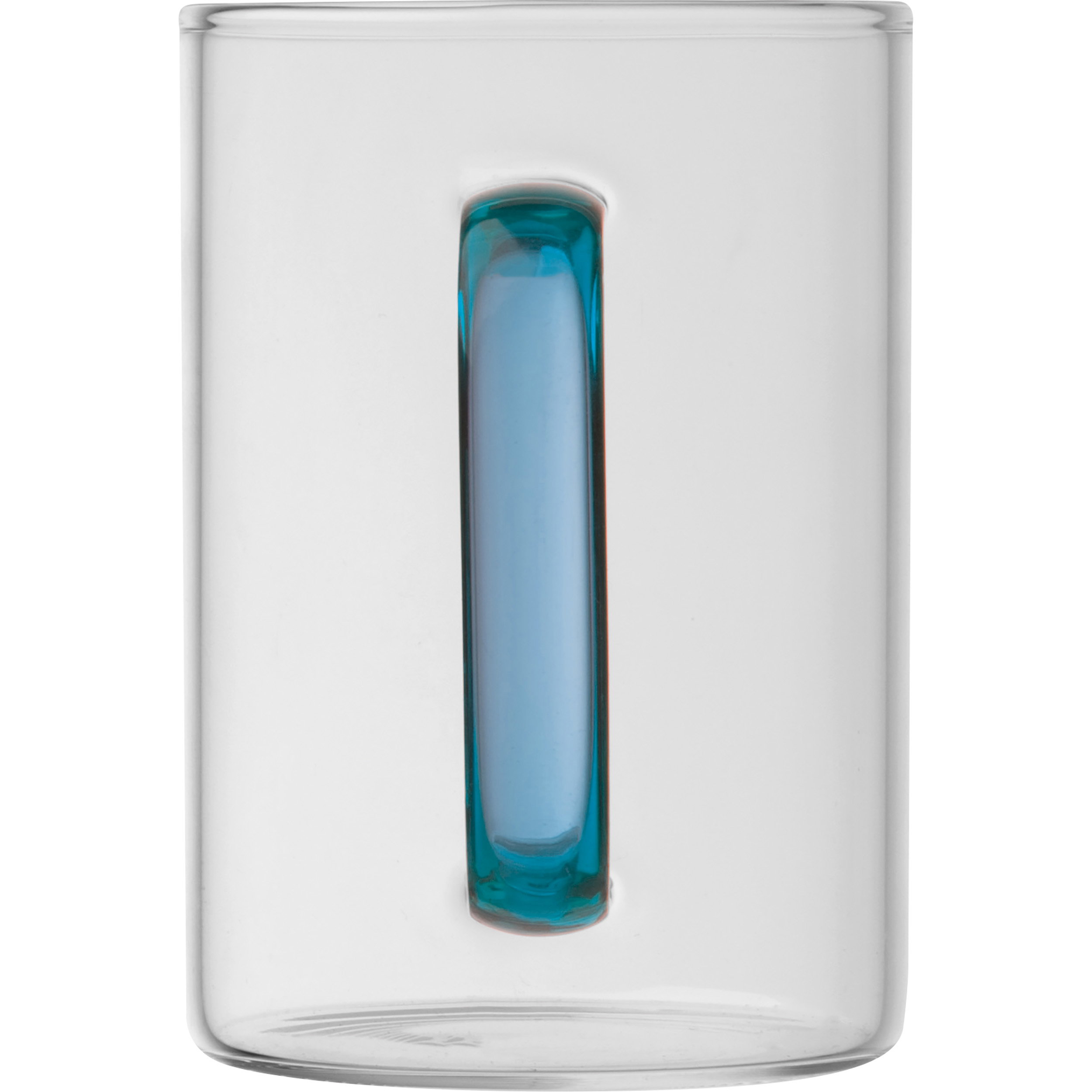 Tasse en verre avec poignée colorée EDDA