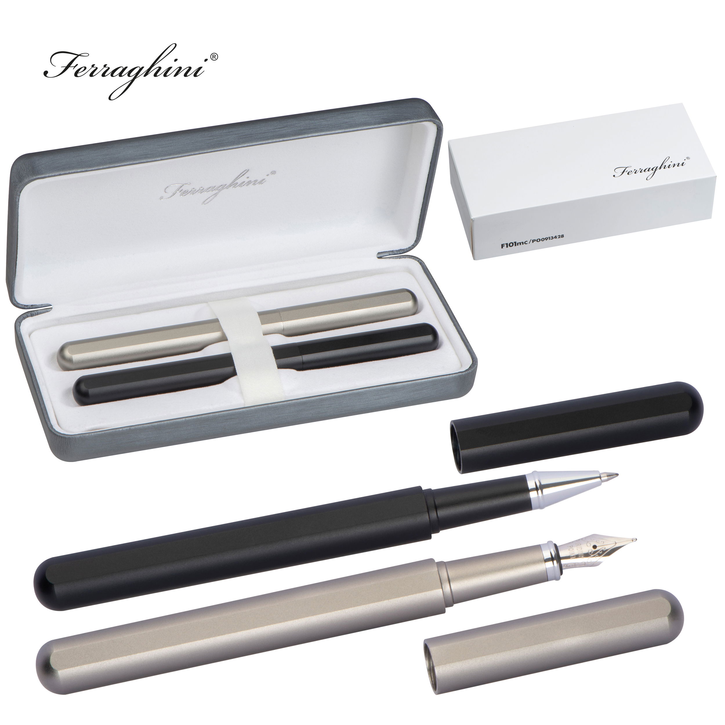 Set d'écriture Ferraghini roller et stylo-plume