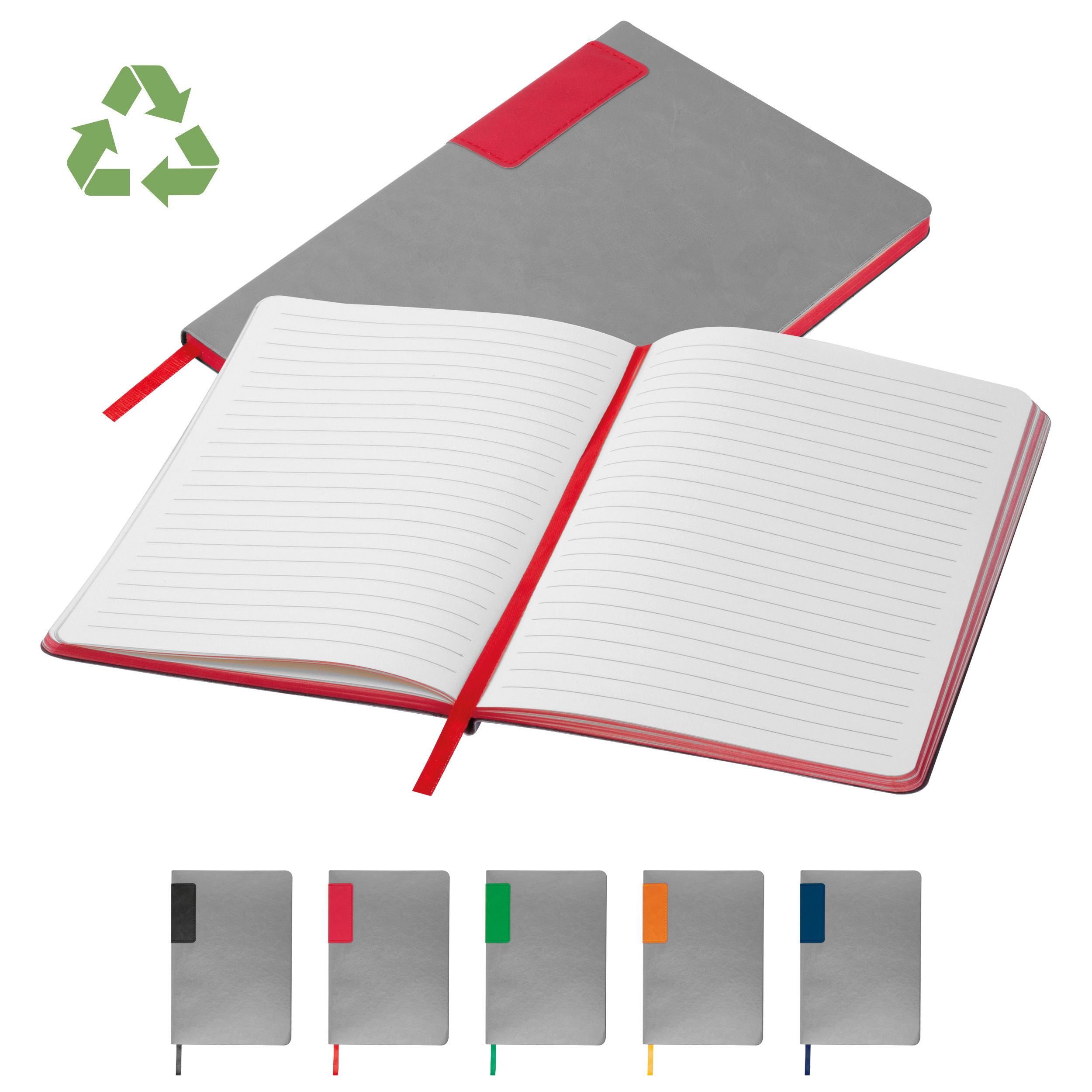A5 Notizbuch mit farbigem Schnitt EVAN