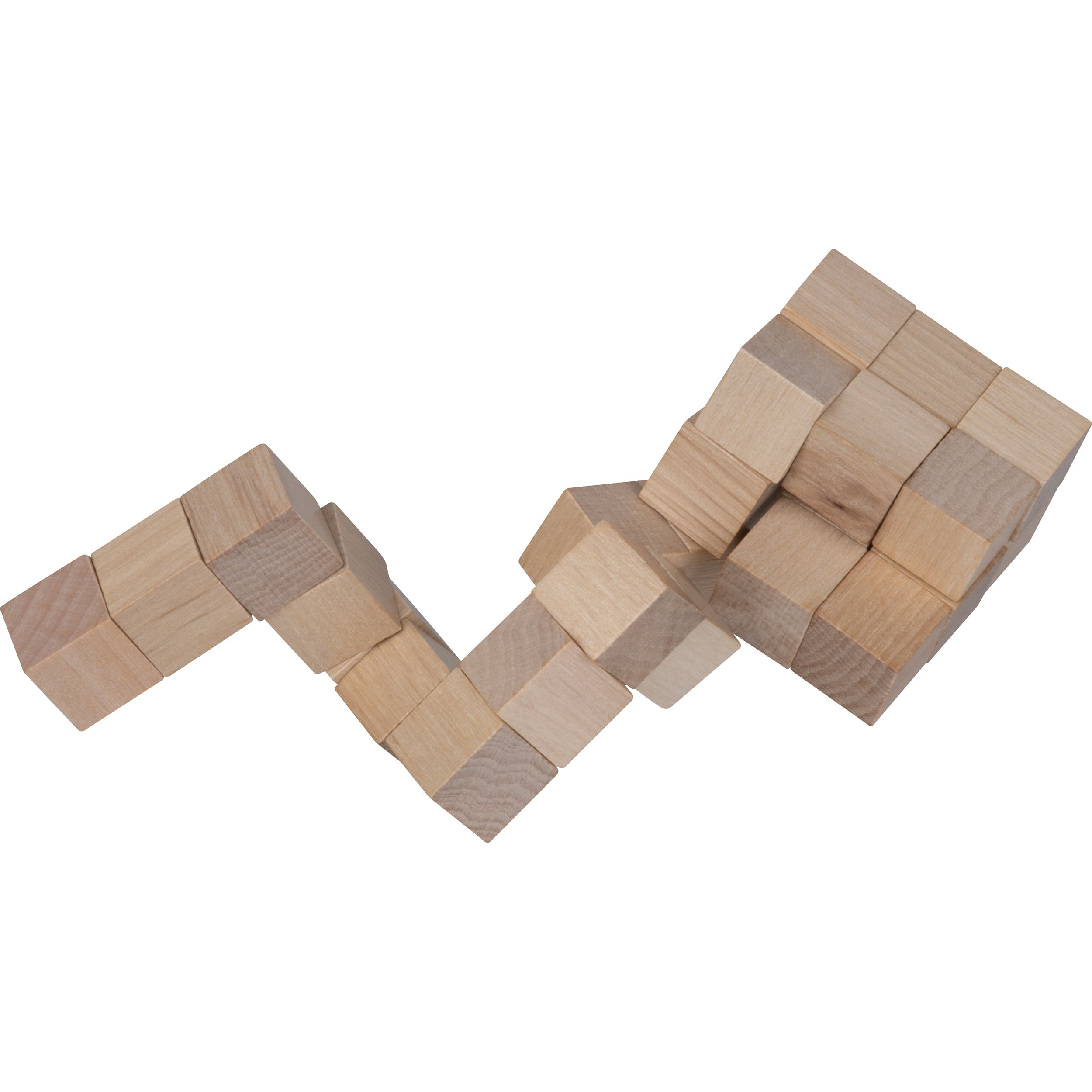 Würfelschlange aus Holz EMANUELE
