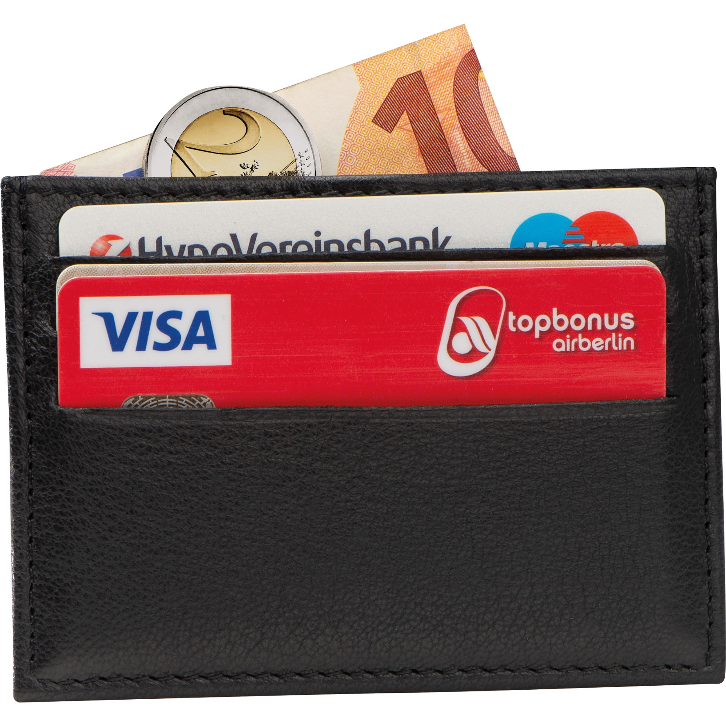 Etui en cuir pour cartes de crédit RFID