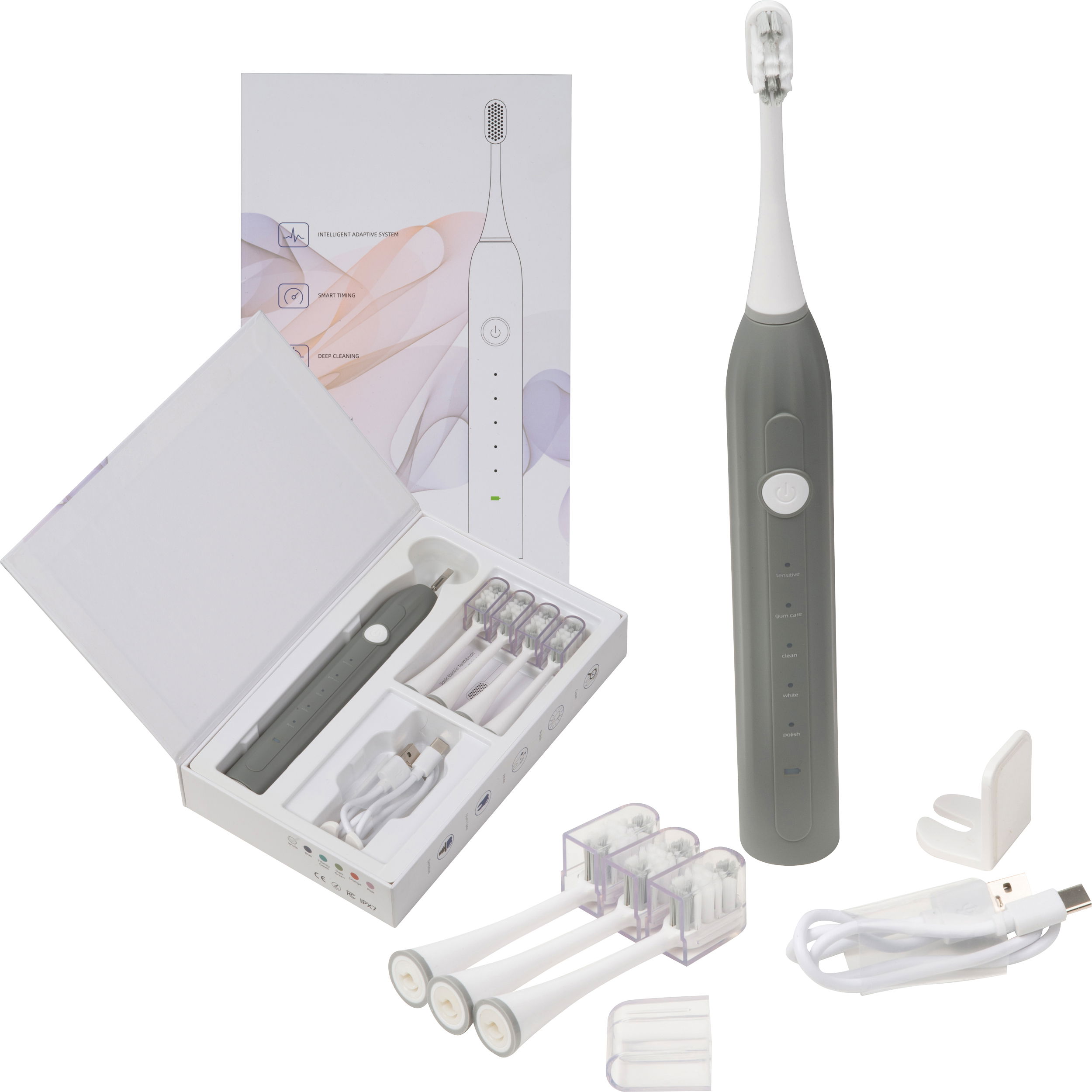 Electric toothbrush, incl. 4 replacement brushes